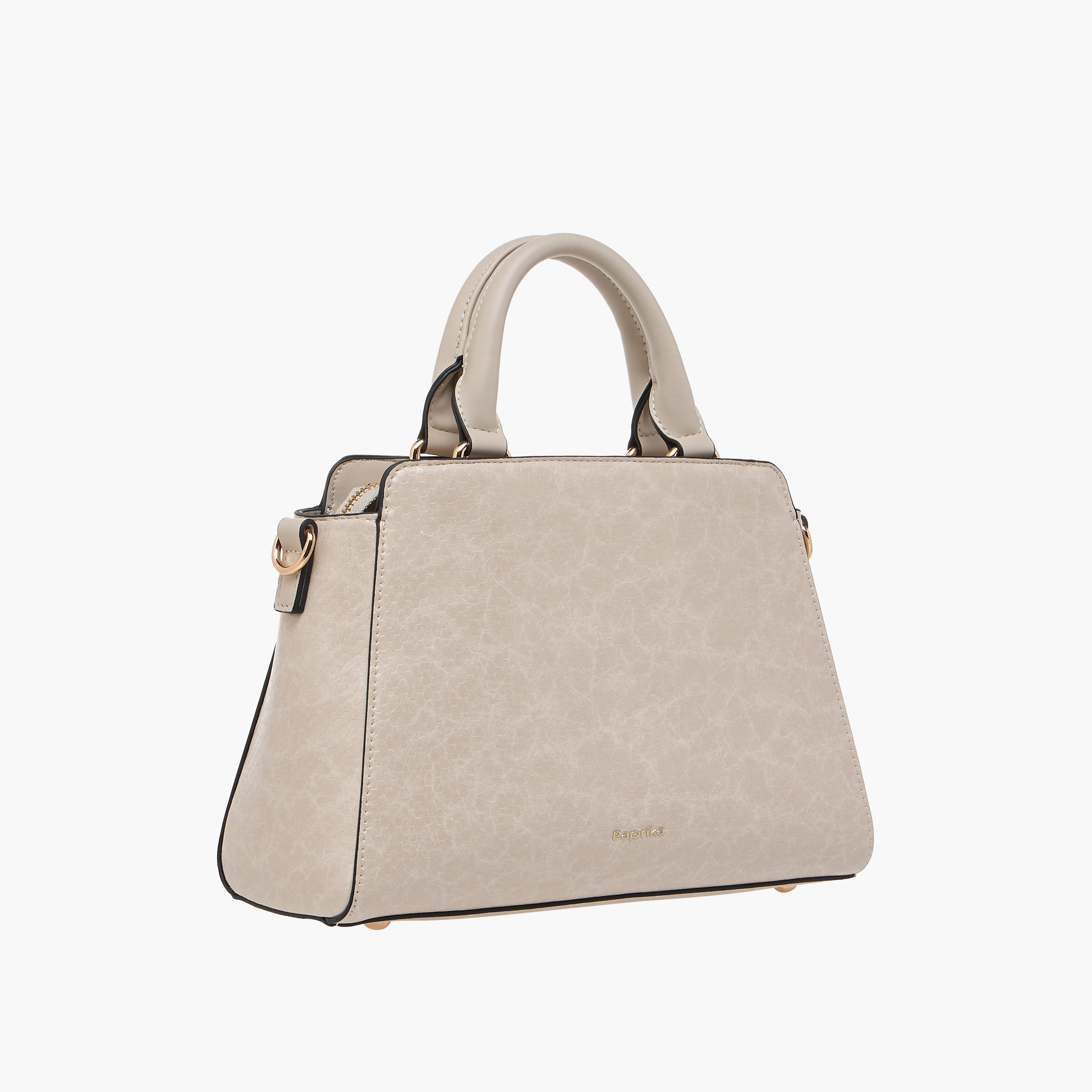 Paprika Textured Crossbody bag with Detachable Strap and Zip Closure-women-bagsandwallets-handbags-image-4