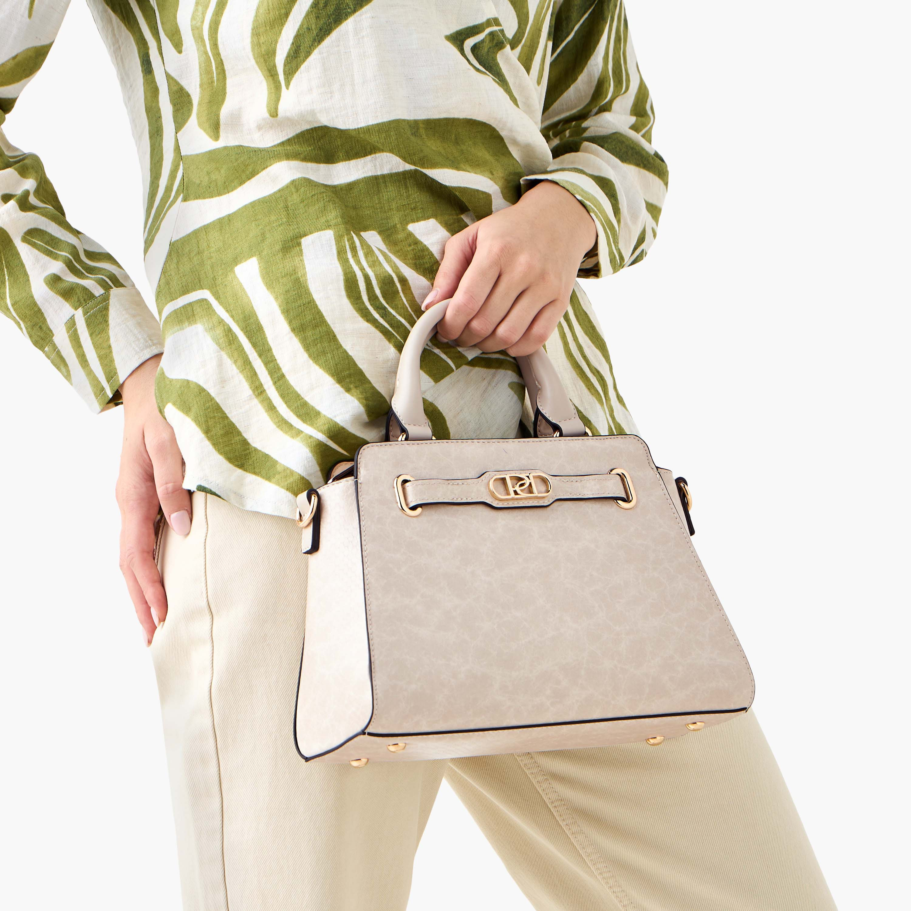 Paprika Textured Crossbody bag with Detachable Strap and Zip Closure-women-bagsandwallets-handbags-image-9