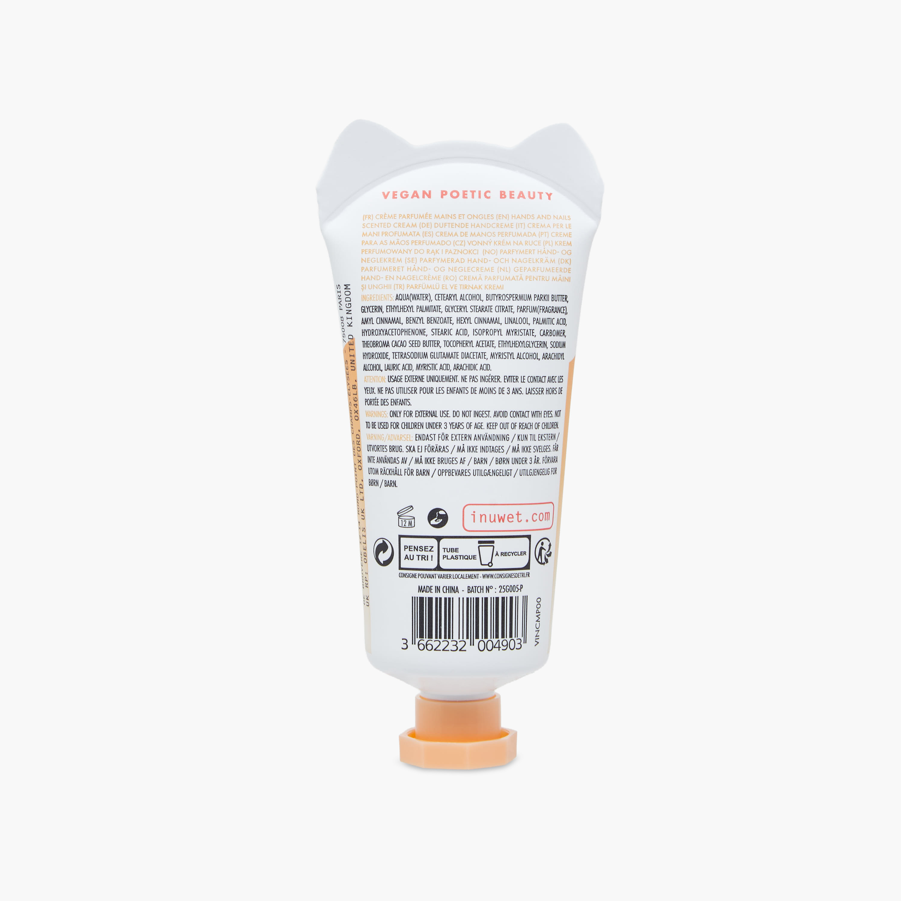 Inuwet Peche Chantilly Scented Hand Cream - 60 ml-toys-roleplay-makeupandcosmeticsets-image-2