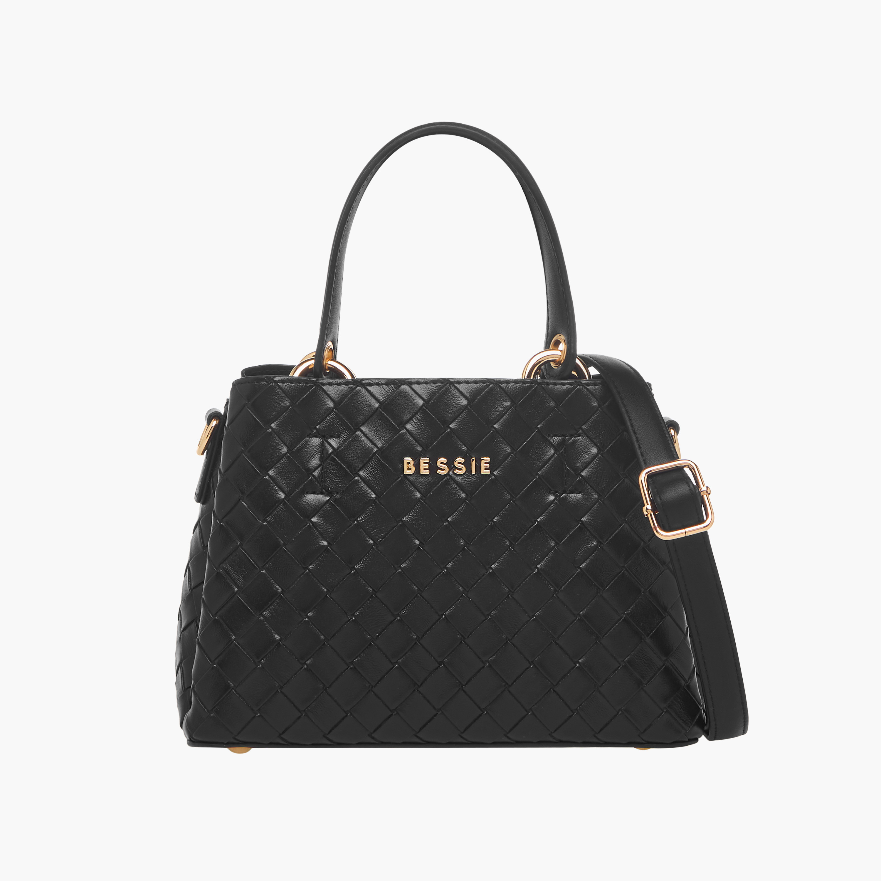 شنطة توت منسوجة بارزة الملمس بمقبض مزدوج من بيسي لندن-women-bagsandwallets-handbags-image-1