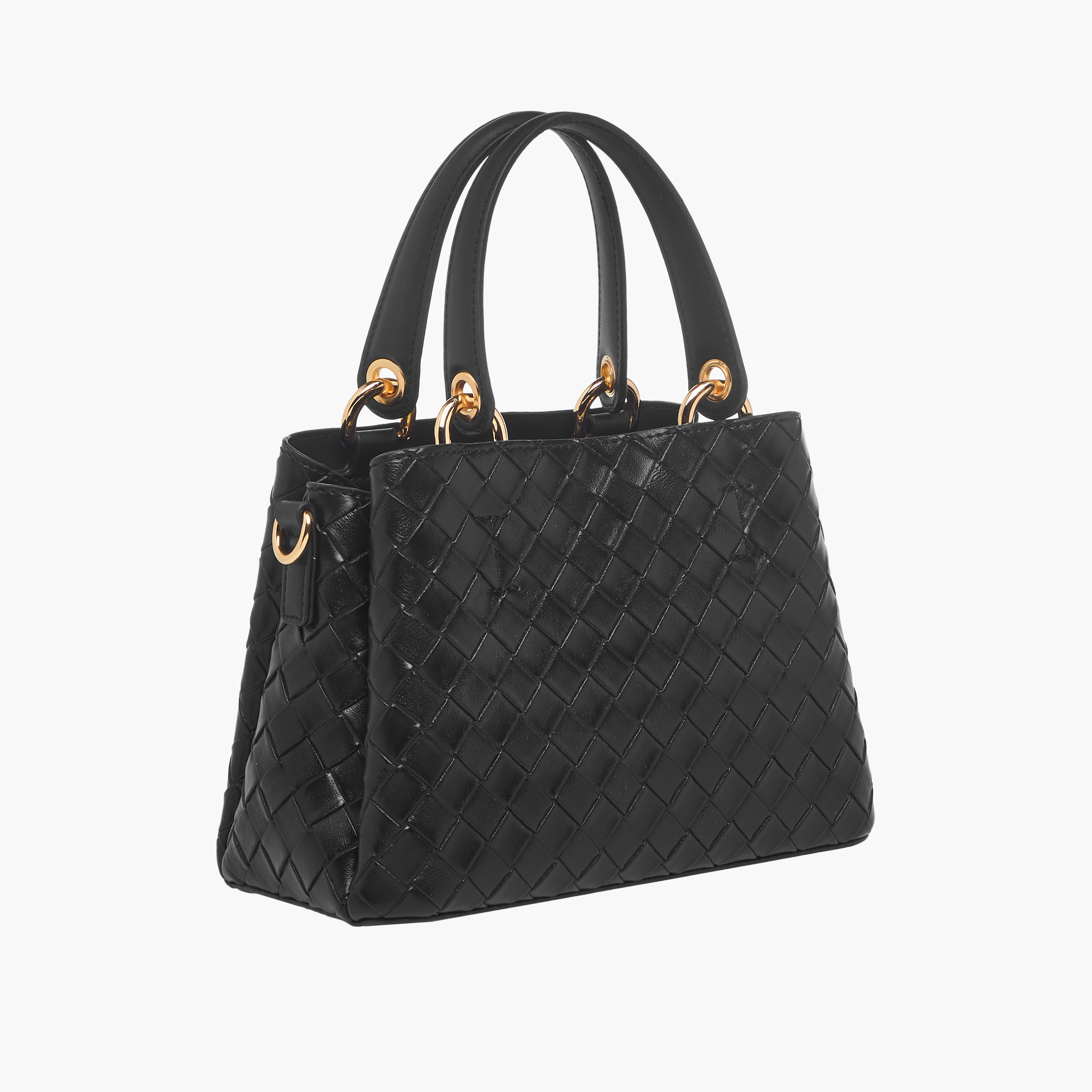 شنطة توت منسوجة بارزة الملمس بمقبض مزدوج من بيسي لندن-women-bagsandwallets-handbags-image-4