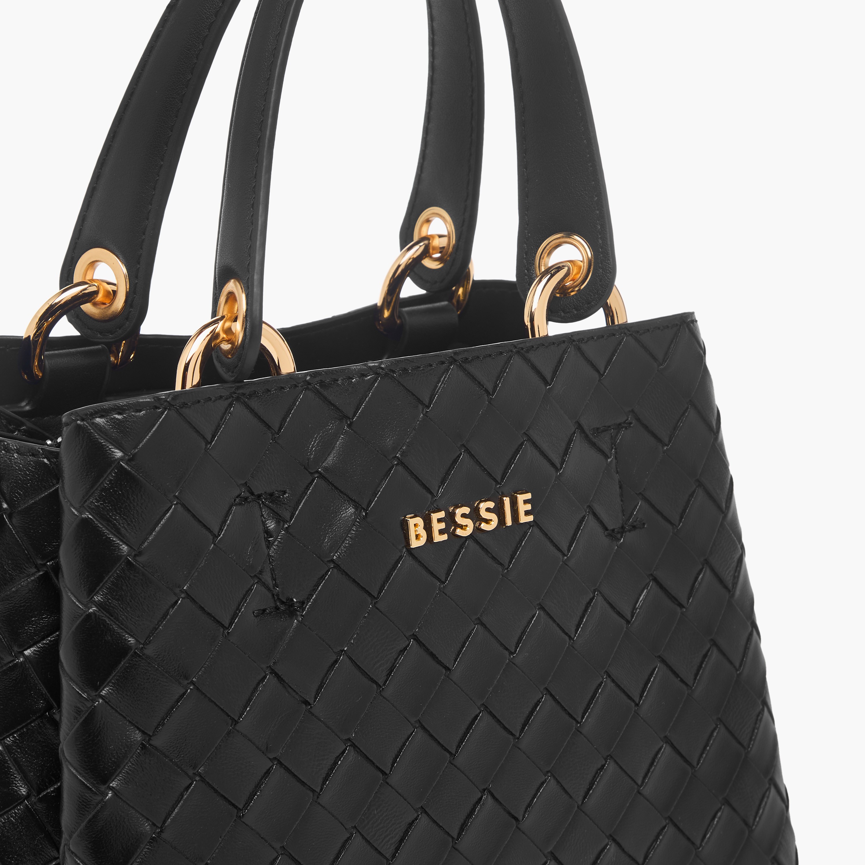 شنطة توت منسوجة بارزة الملمس بمقبض مزدوج من بيسي لندن-women-bagsandwallets-handbags-image-5