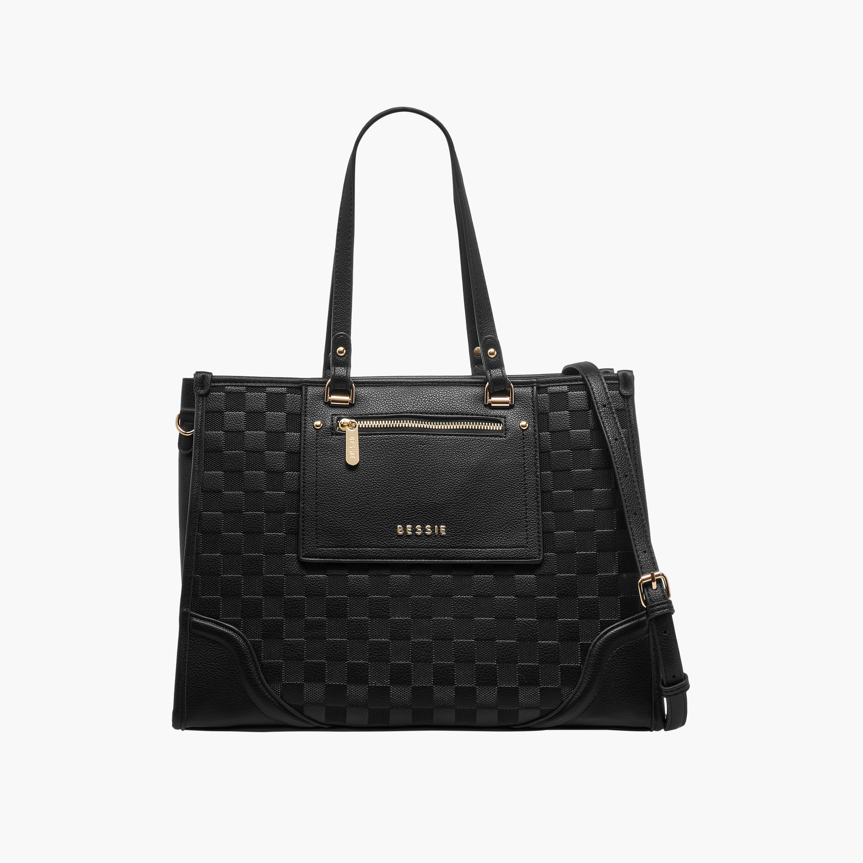 شنطة توتي منقوشة بحزام قابل للفصل من بيسي لندن-women-bagsandwallets-handbags-image-1