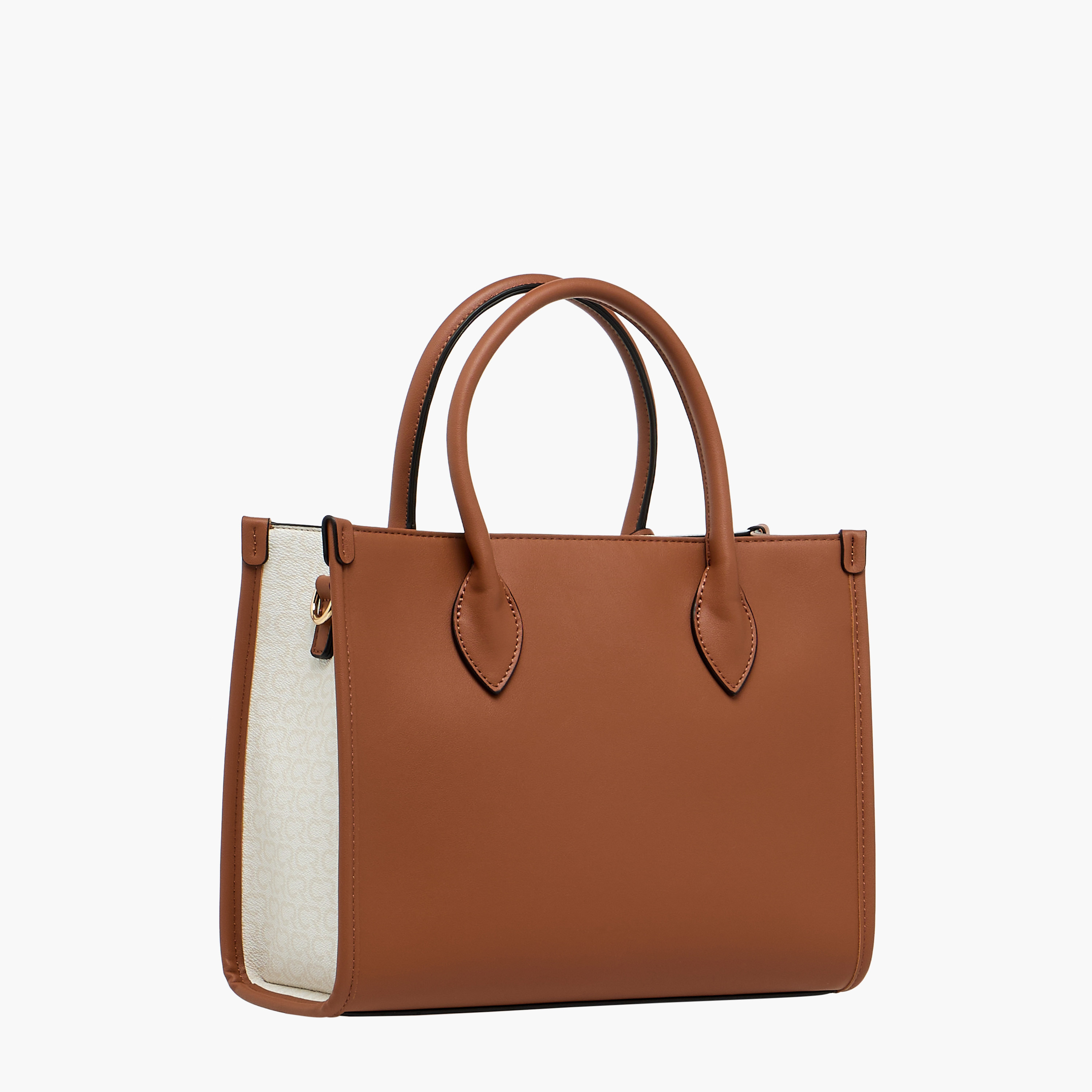 Charlotte Reid Logo Embossed Tote Bag with Double Handle-women-bagsandwallets-handbags-image-5