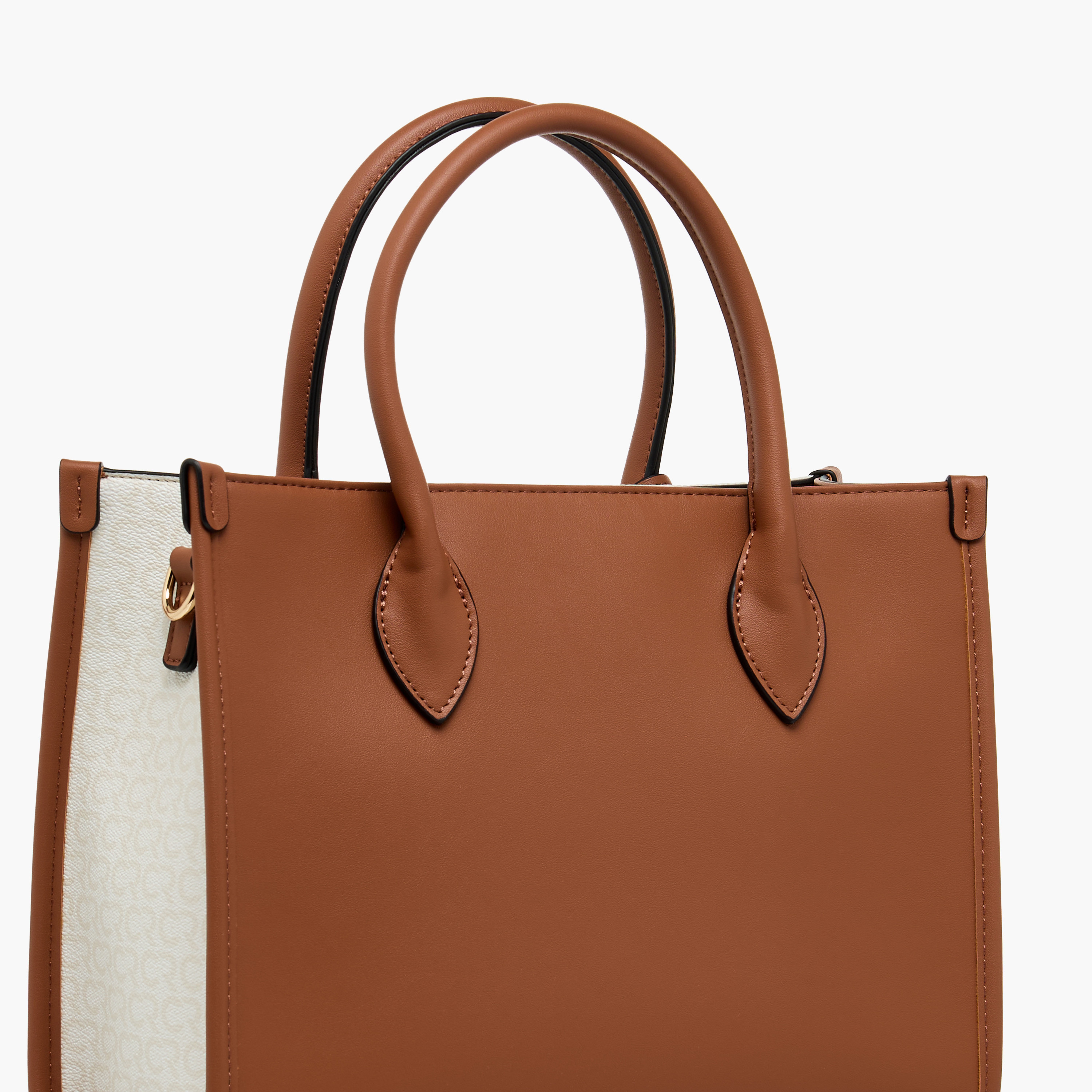 Charlotte Reid Logo Embossed Tote Bag with Double Handle-women-bagsandwallets-handbags-image-6