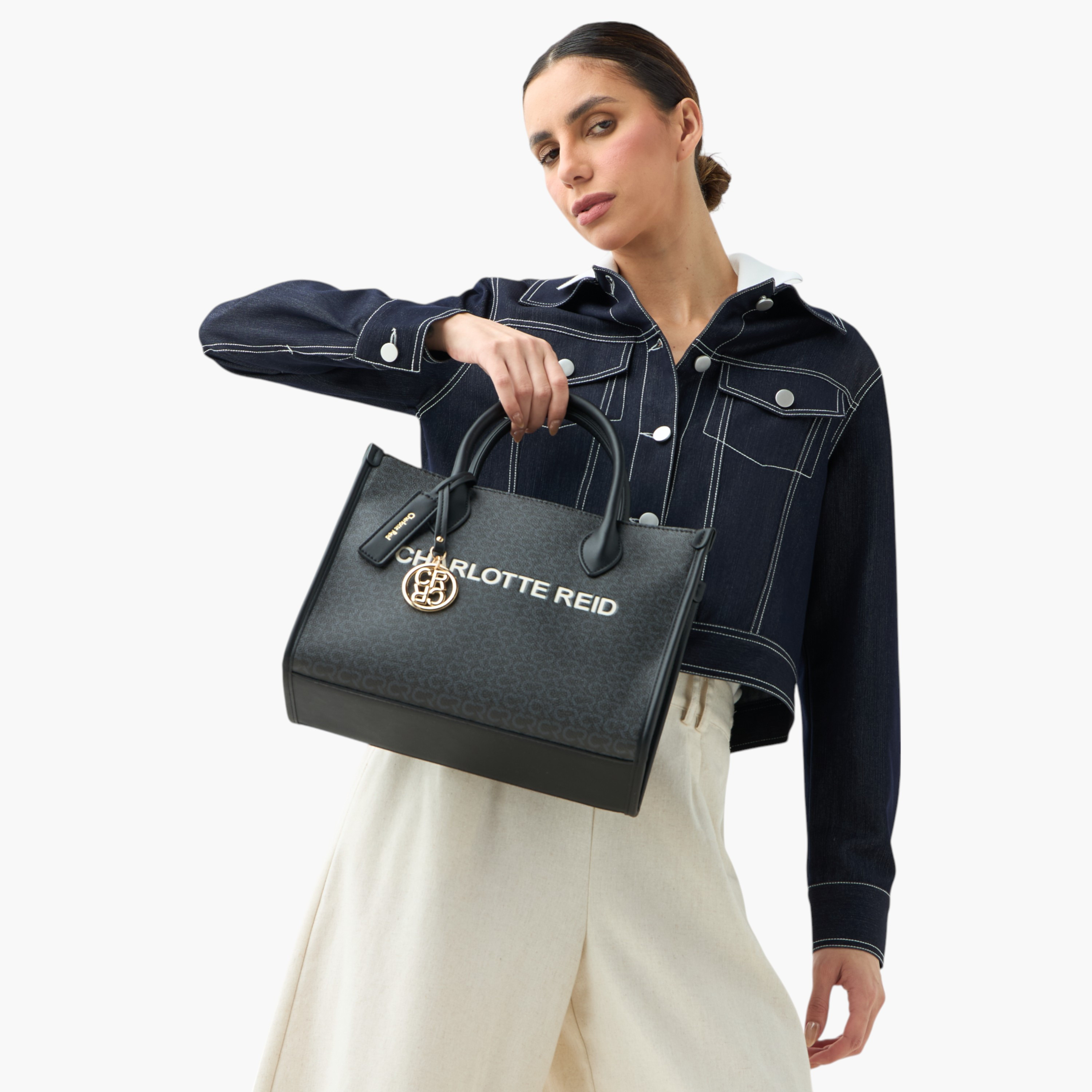 شنطة توت بحزام قابل للفصل وطبعات مونوجرام من شارلوت ريد-women-bagsandwallets-handbags-image-2