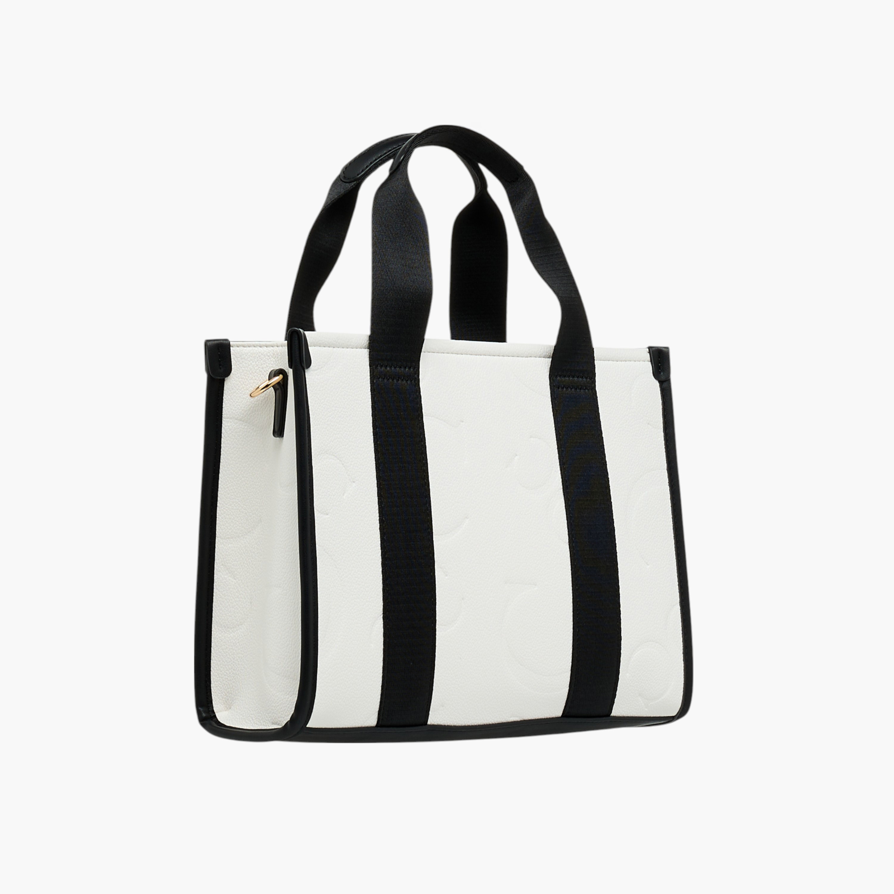 Charlotte Reid Monogram Embossed Tote Bag with Detachable Strap and Zip Closure-women-bagsandwallets-handbags-image-5