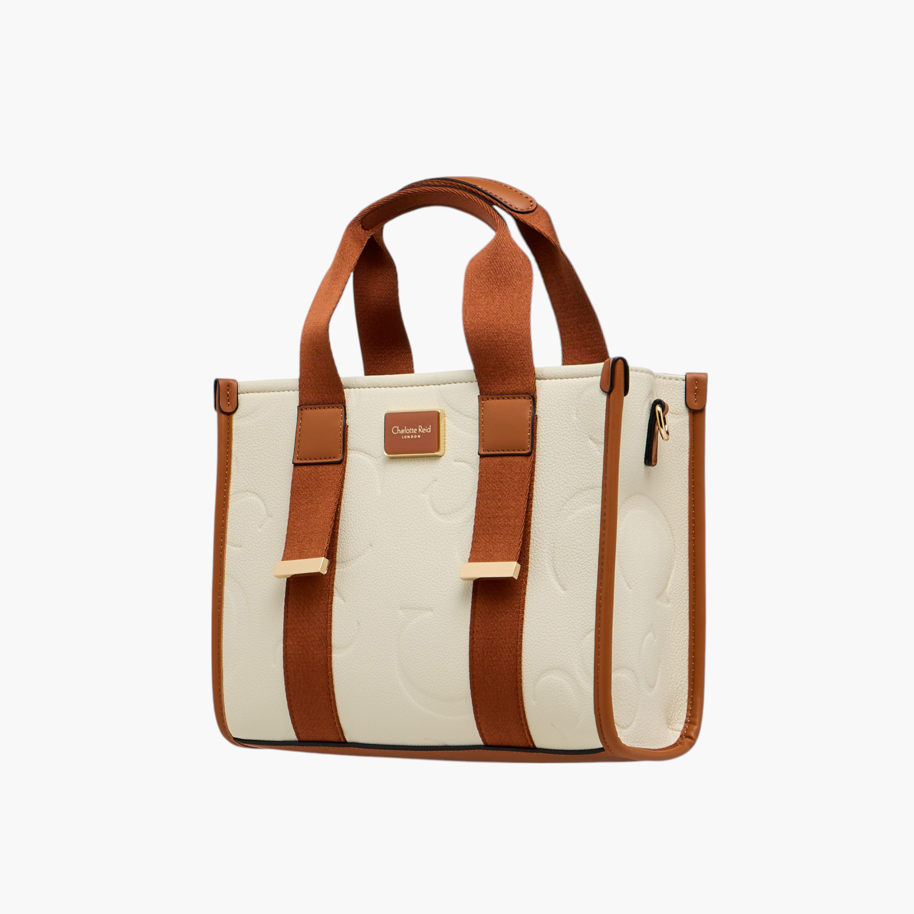 شنطة توت بحزام قابل للفصل وسحاب إغلاق ونقوش من شارلوت ريد-women-bagsandwallets-handbags-image-4