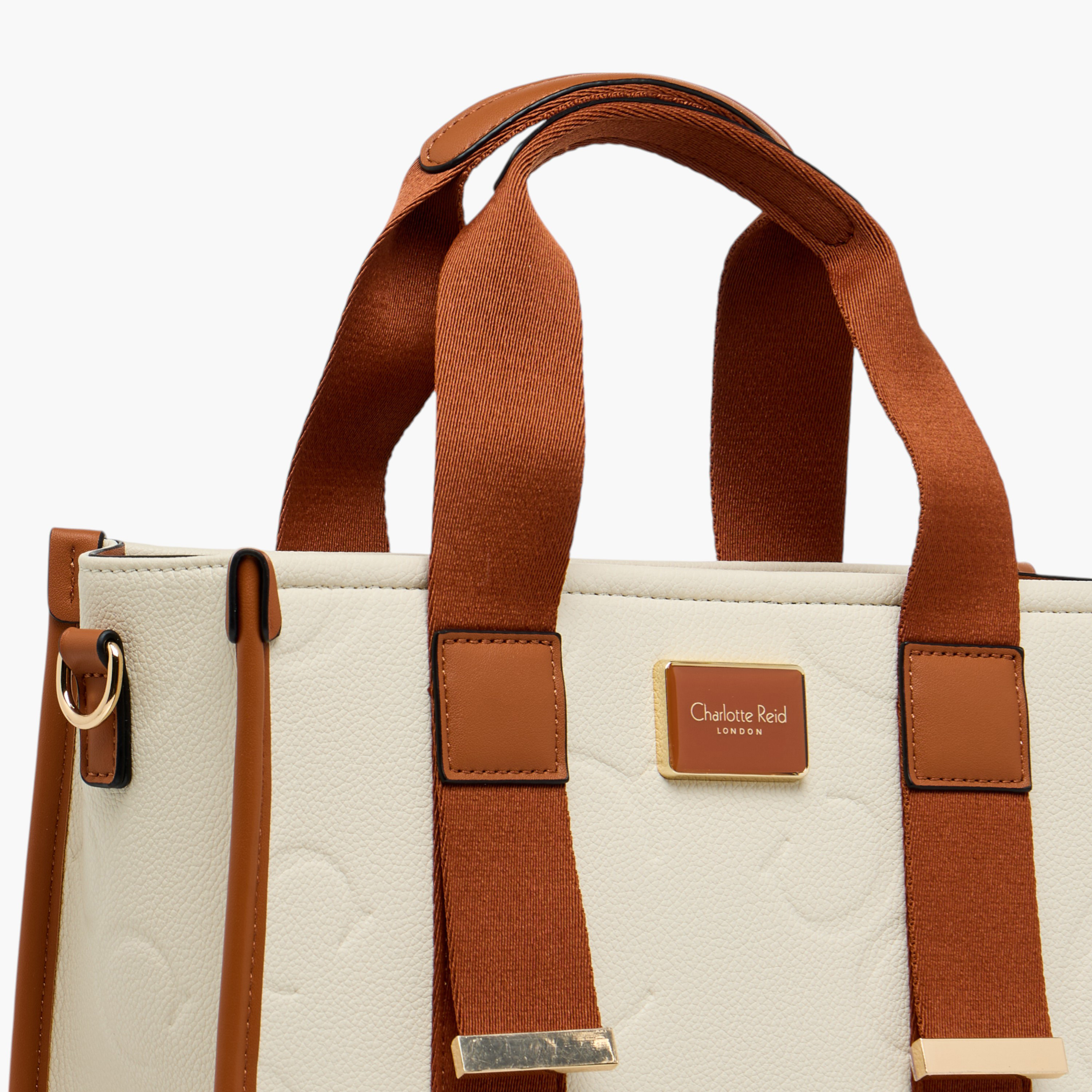 شنطة توت بحزام قابل للفصل وسحاب إغلاق ونقوش من شارلوت ريد-women-bagsandwallets-handbags-image-6