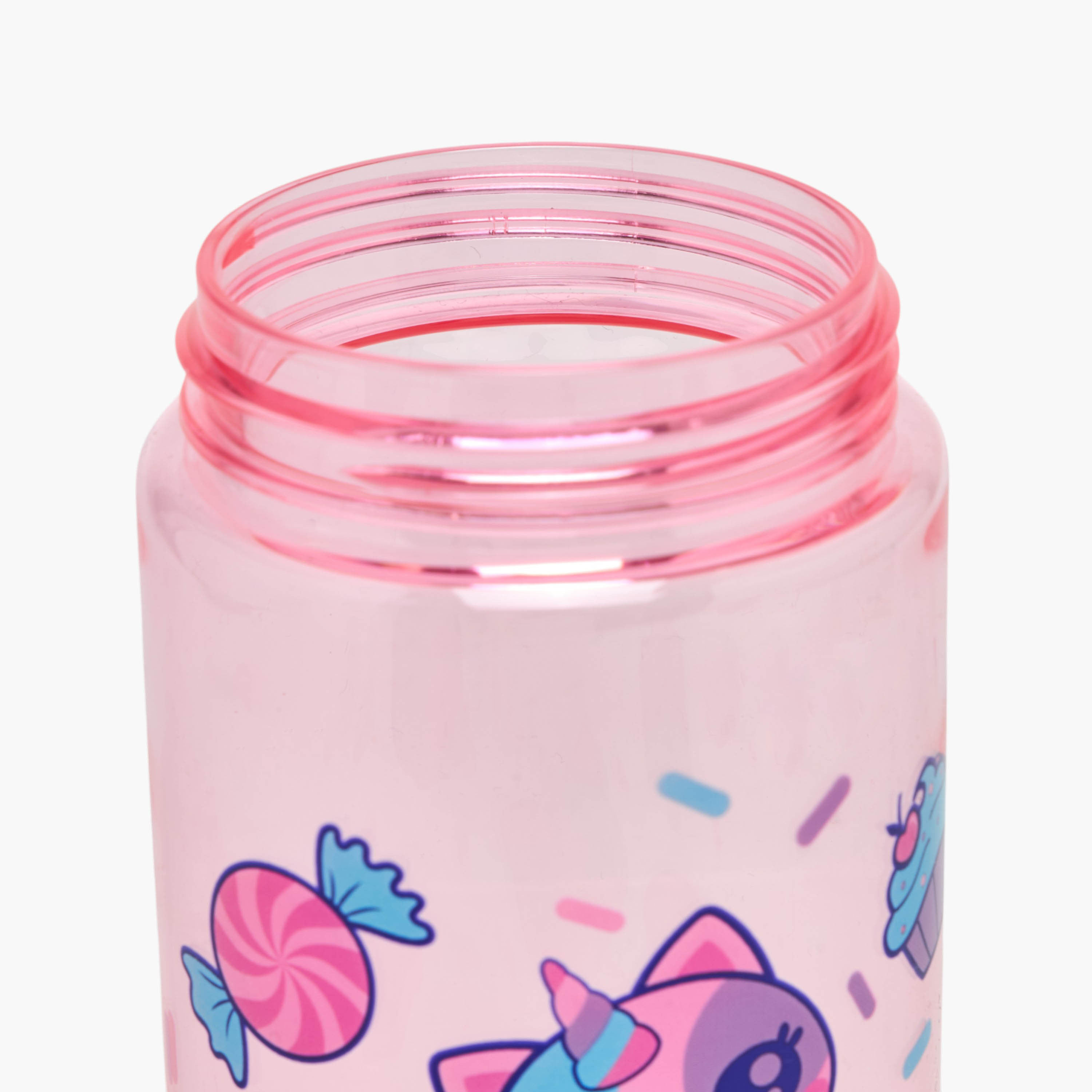 Caticorn Print Sipper Water Bottle - 420 ml-school-waterbottles-image-5