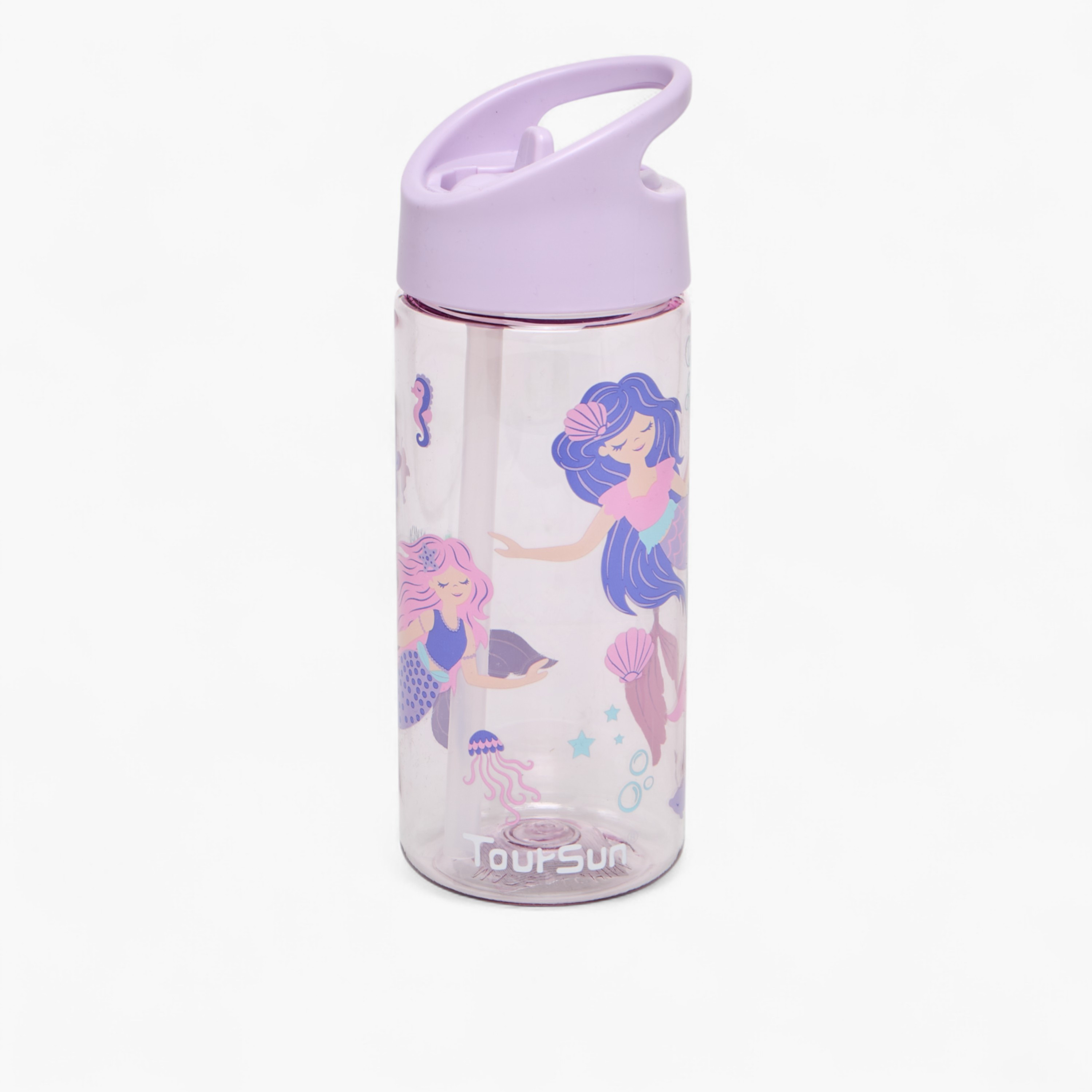 GLOO Mermaid Print Sipper Water Bottle - 420 ml-school-waterbottles-image-1
