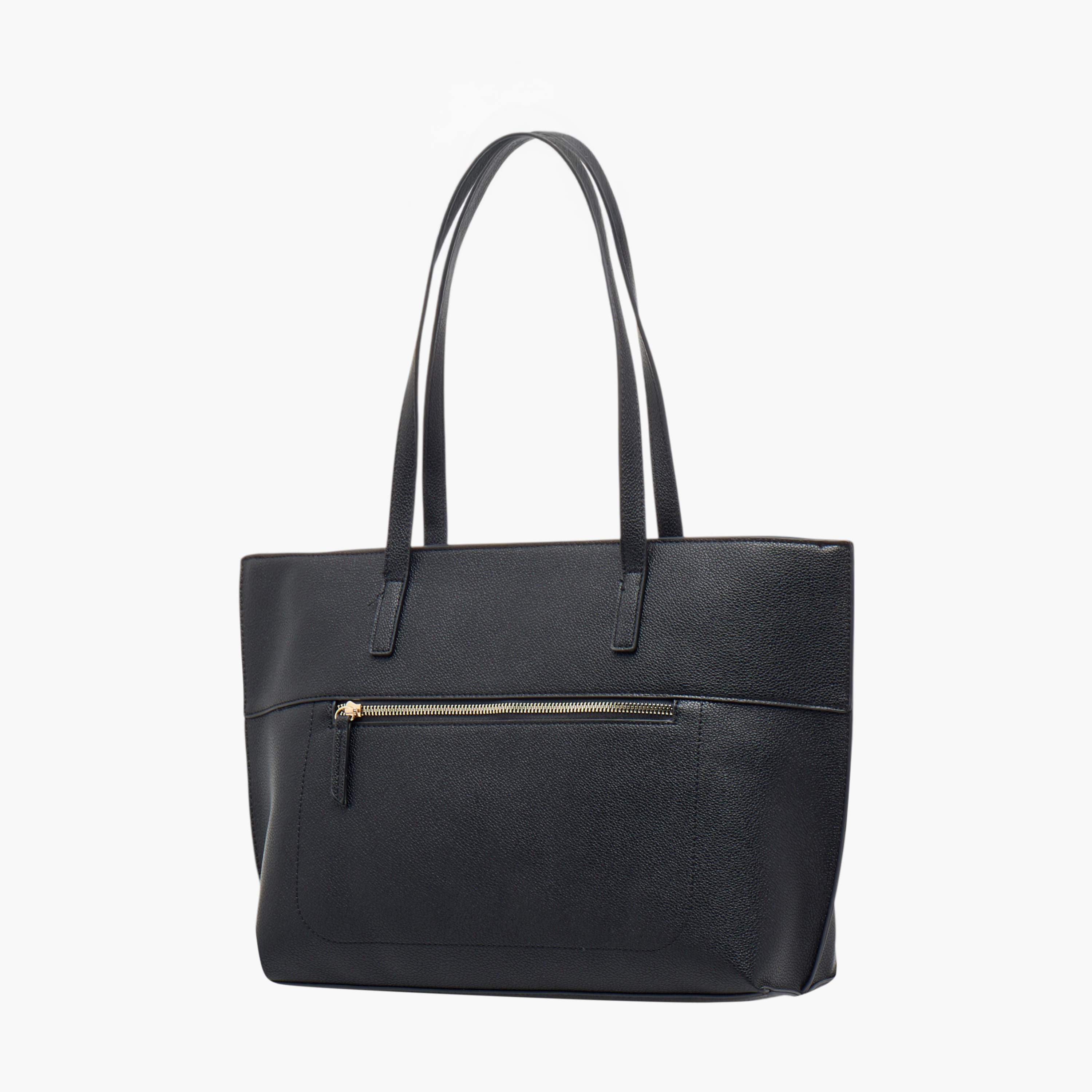 Sasha Solid Tote Bag with Double Handles and Pouch-women-bagsandwallets-handbags-image-3