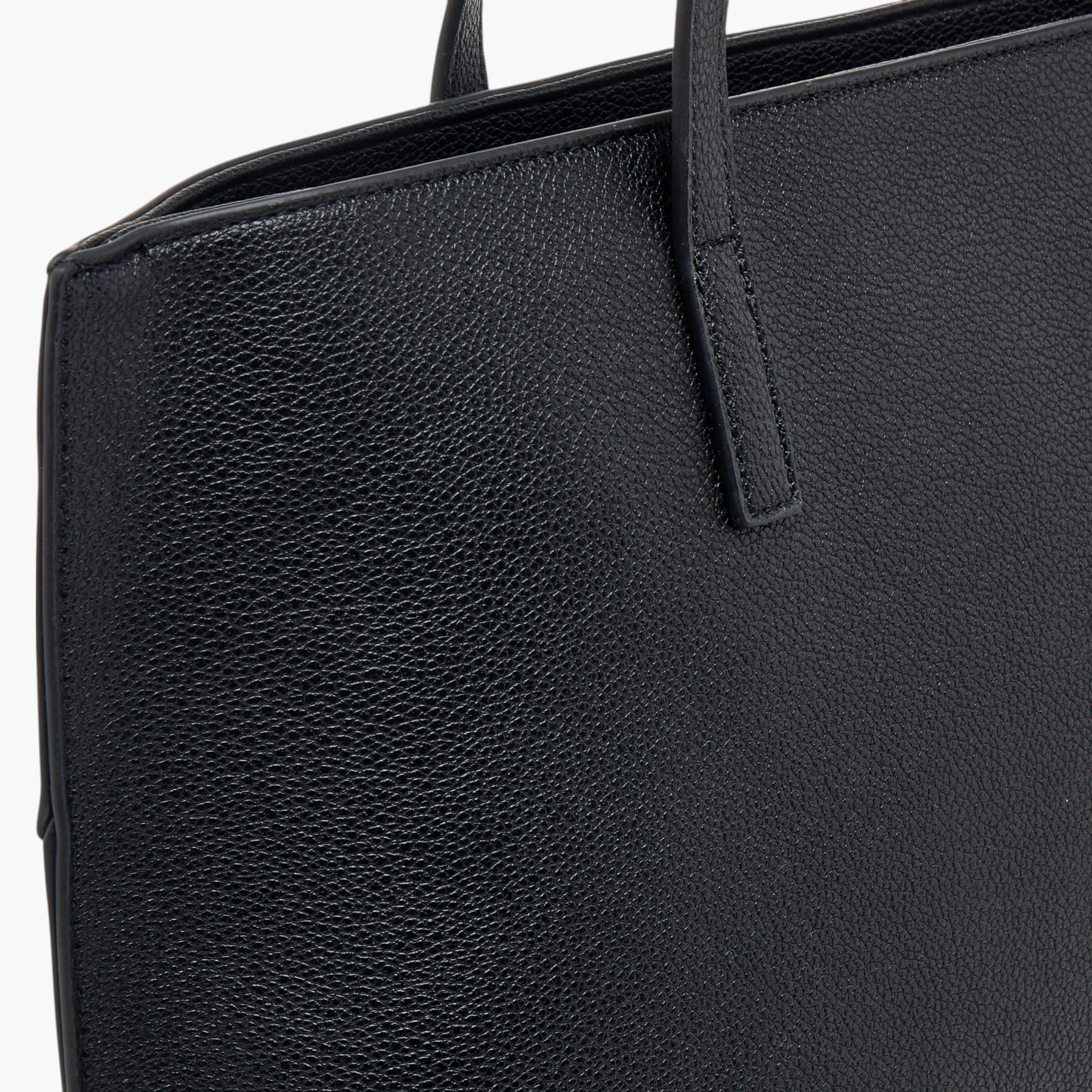 Sasha Solid Tote Bag with Double Handles and Pouch-women-bagsandwallets-handbags-image-7