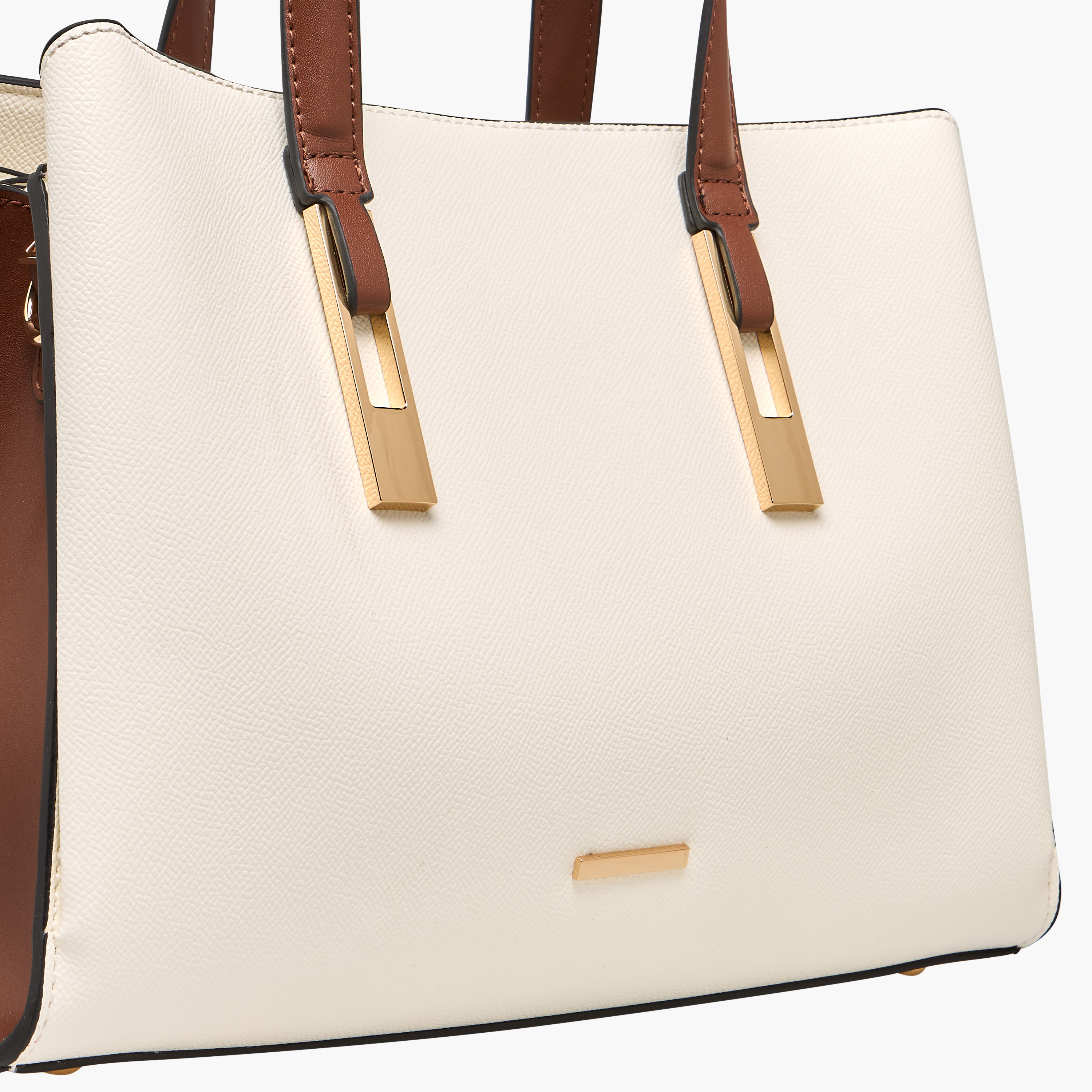 Sasha Solid Tote Bag with Double Handles and Detachable Strap-women-bagsandwallets-handbags-image-5