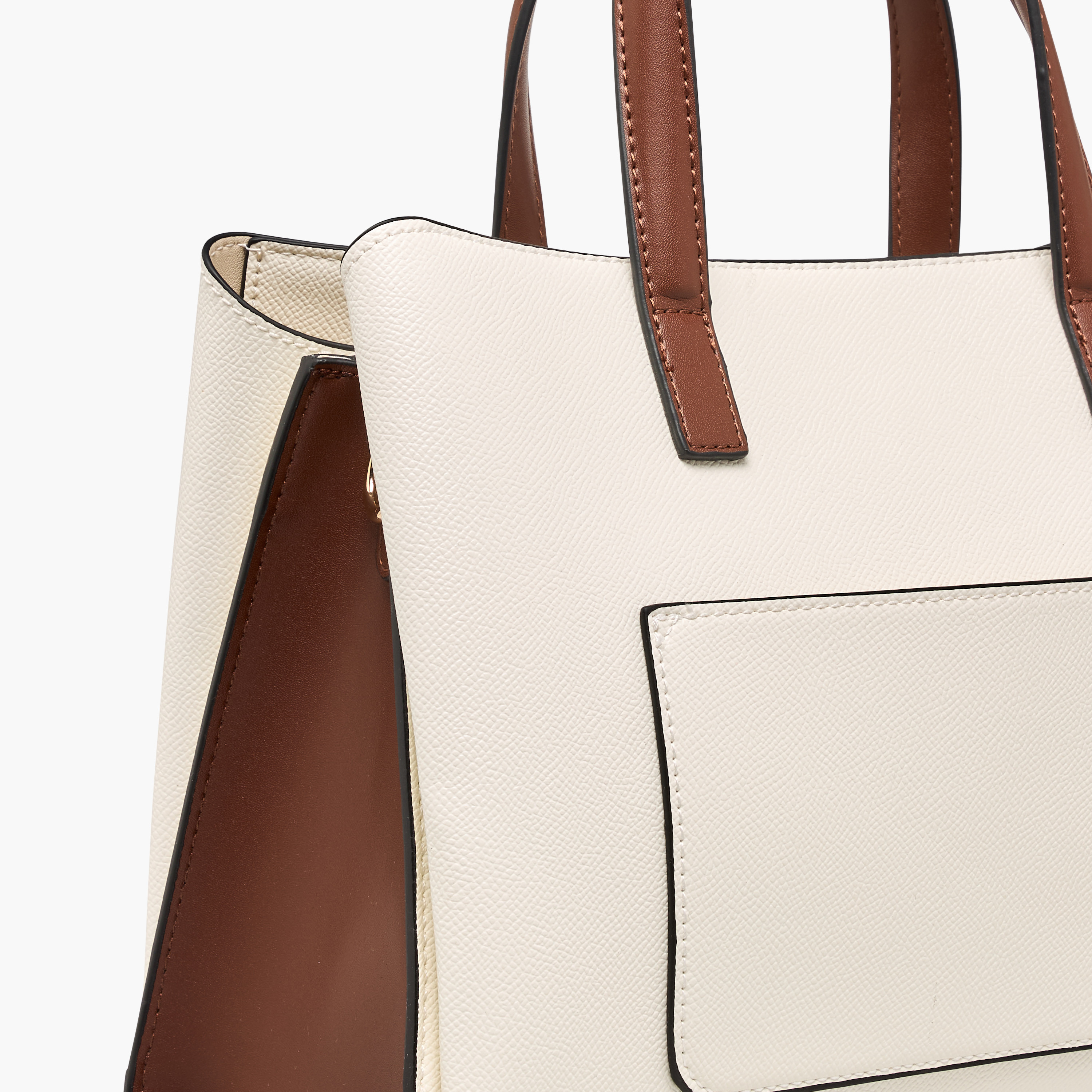 Sasha Solid Tote Bag with Double Handles and Detachable Strap-women-bagsandwallets-handbags-image-6