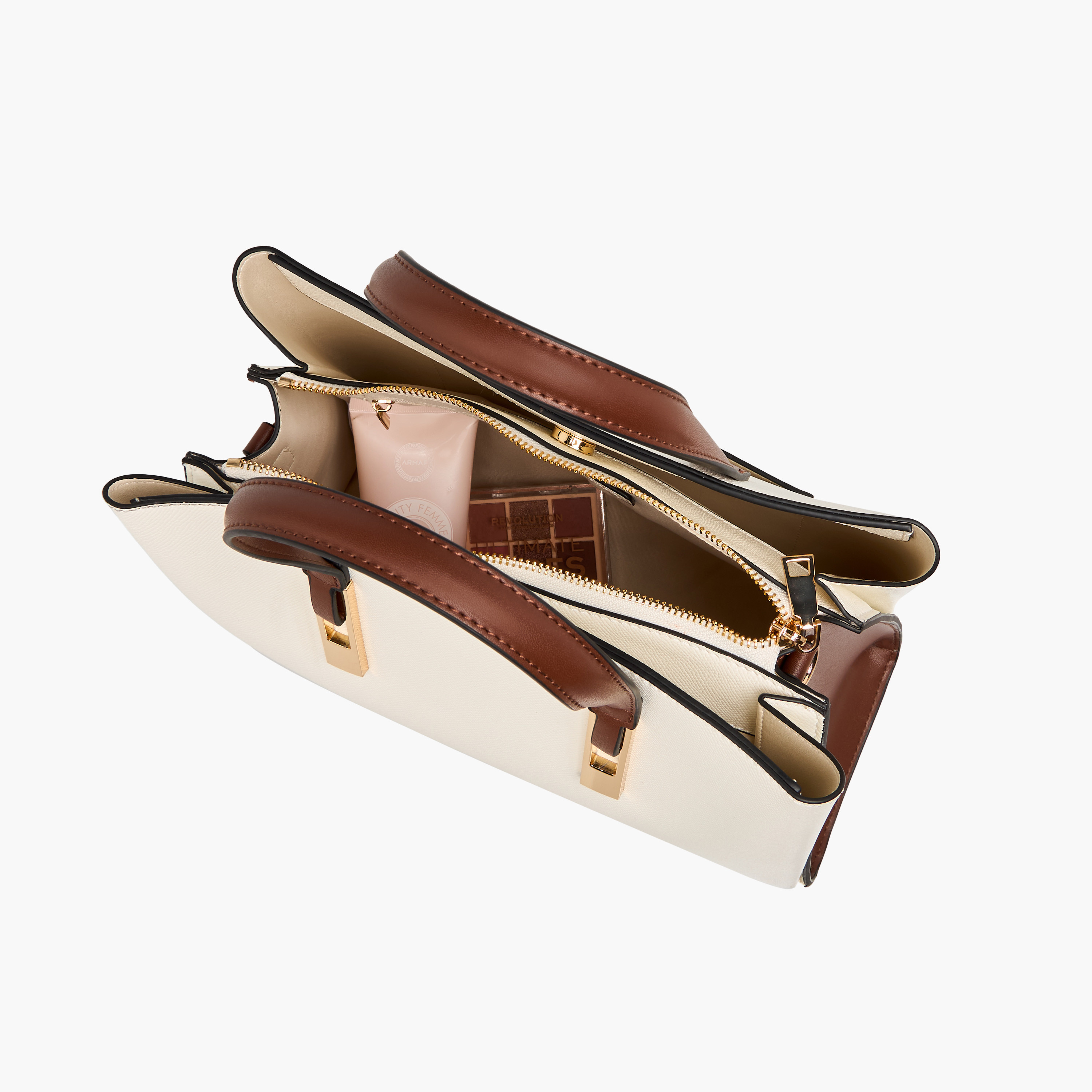 Sasha Solid Tote Bag with Double Handles and Detachable Strap-women-bagsandwallets-handbags-image-8