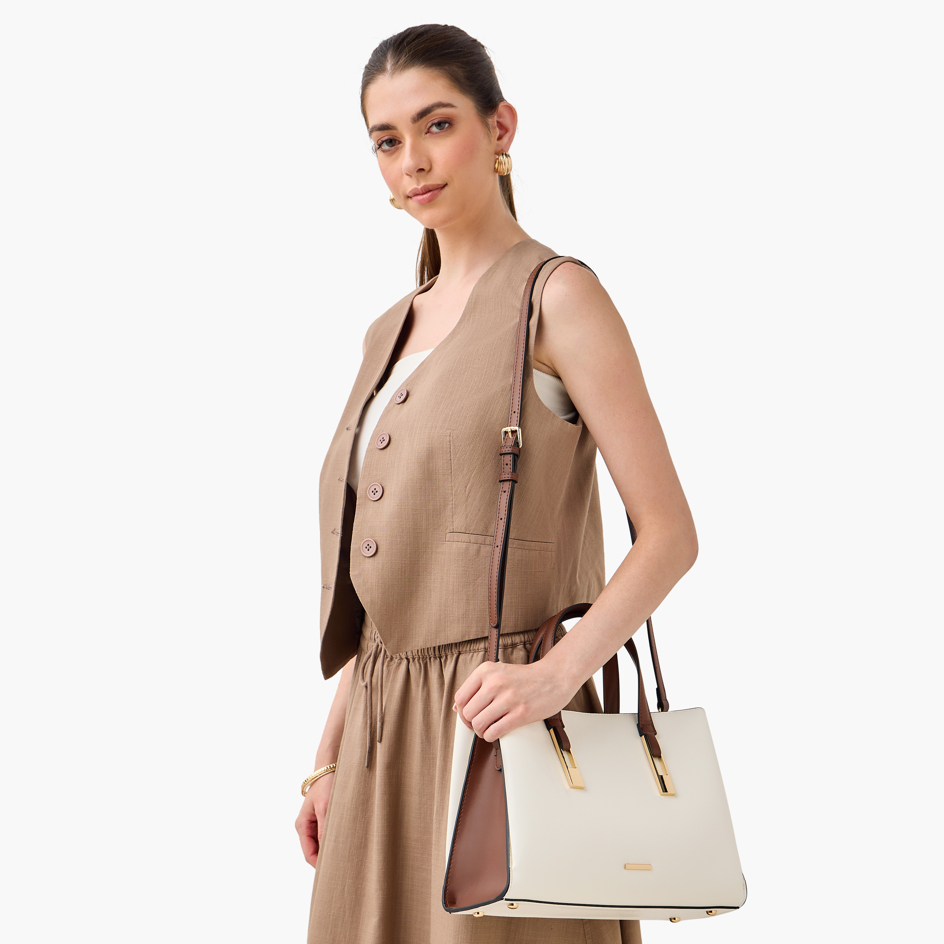 Sasha Solid Tote Bag with Double Handles and Detachable Strap-women-bagsandwallets-handbags-image-9