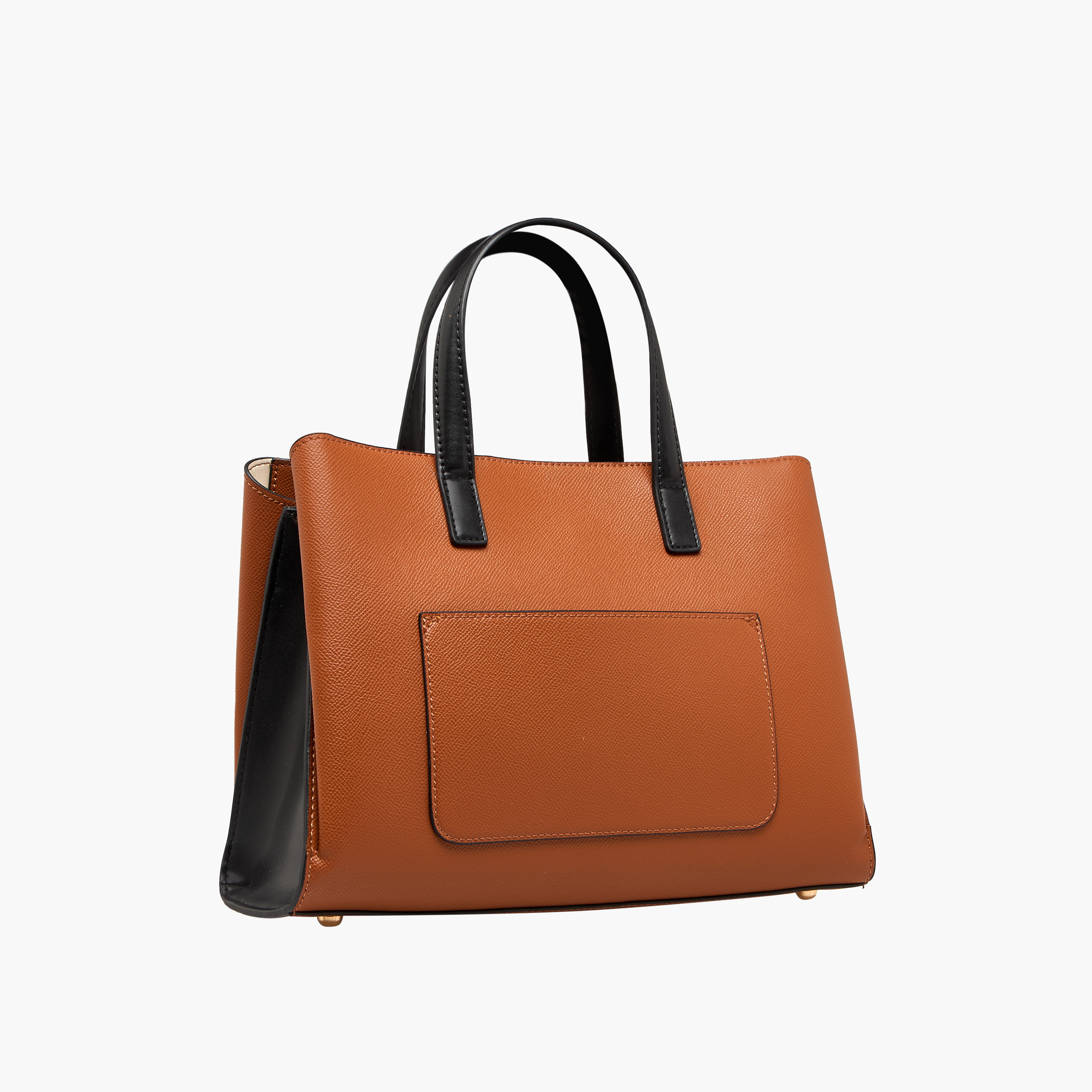 Sasha Textured Tote Bag with Double Handles and Detachable Strap-women-bagsandwallets-handbags-image-4