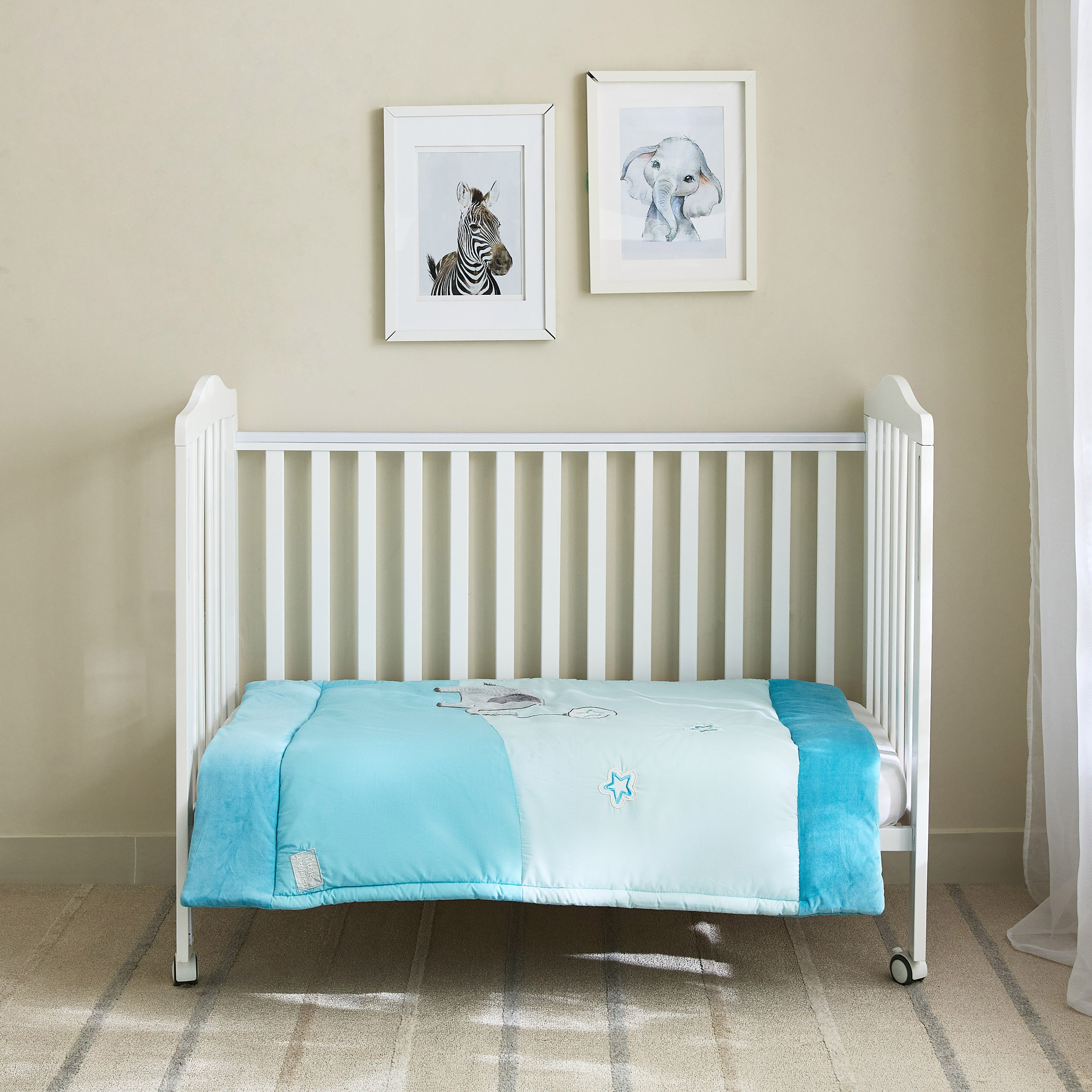 Juniors Elephant Embroidered Comforter - 85x115 cm-baby-nursery-babybedding-image-3