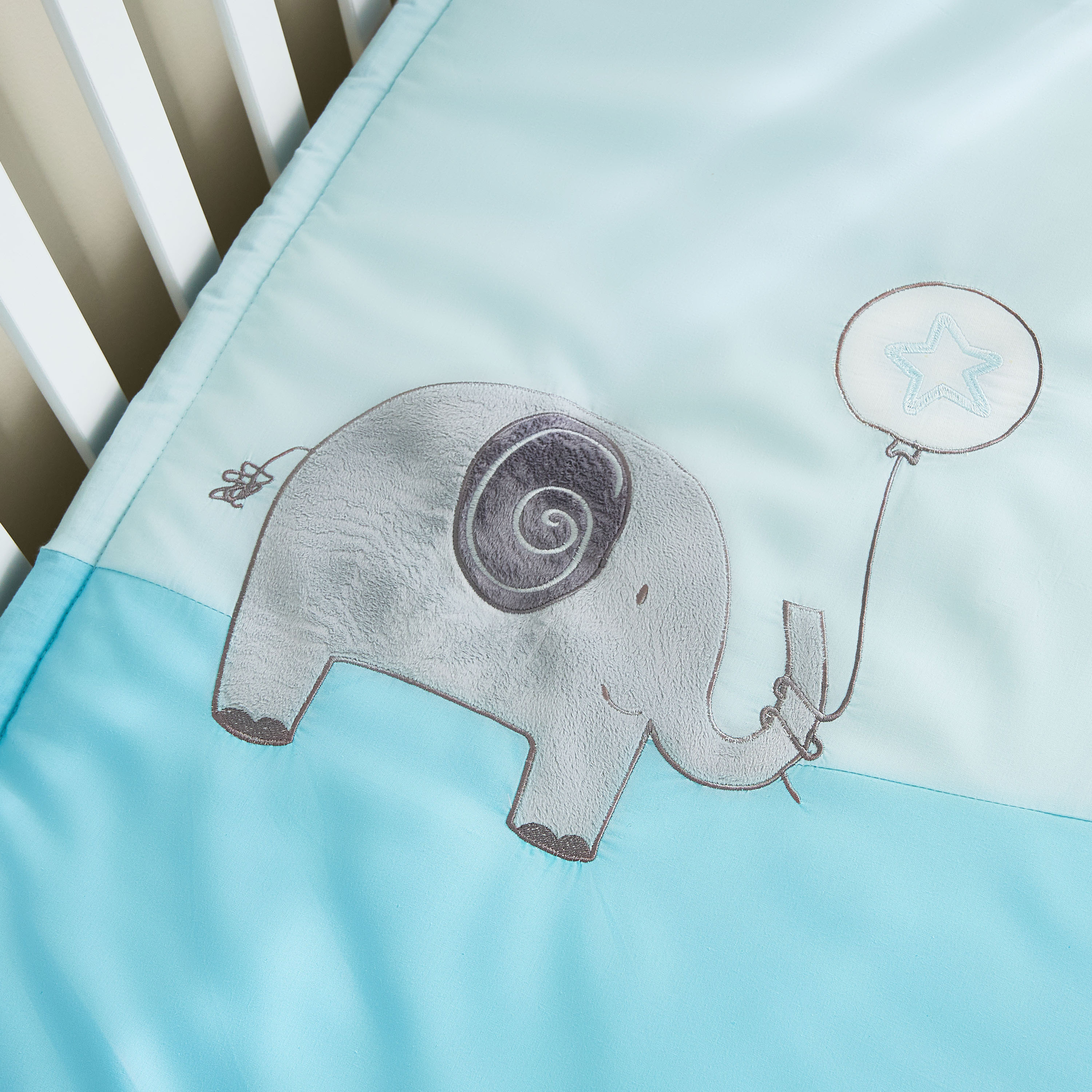 Juniors Elephant Embroidered Comforter - 85x115 cm-baby-nursery-babybedding-image-6