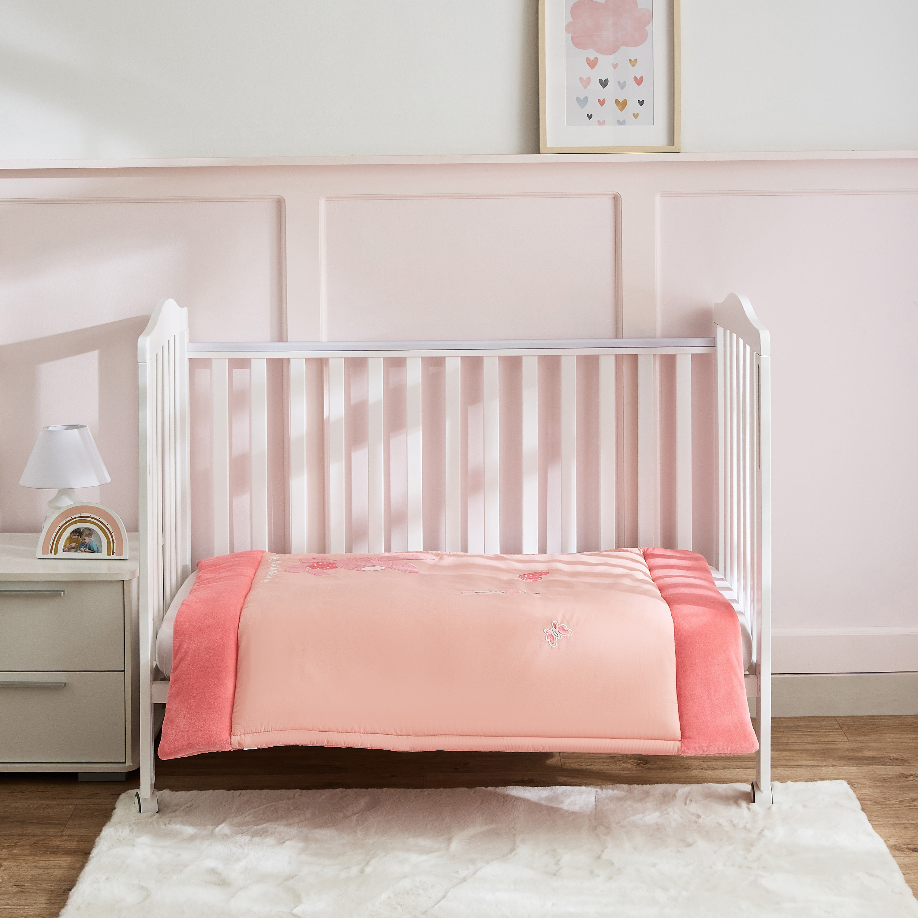 Juniors Bunny Embroidered Comforter - 85x115 cm-baby-nursery-babybedding-image-3