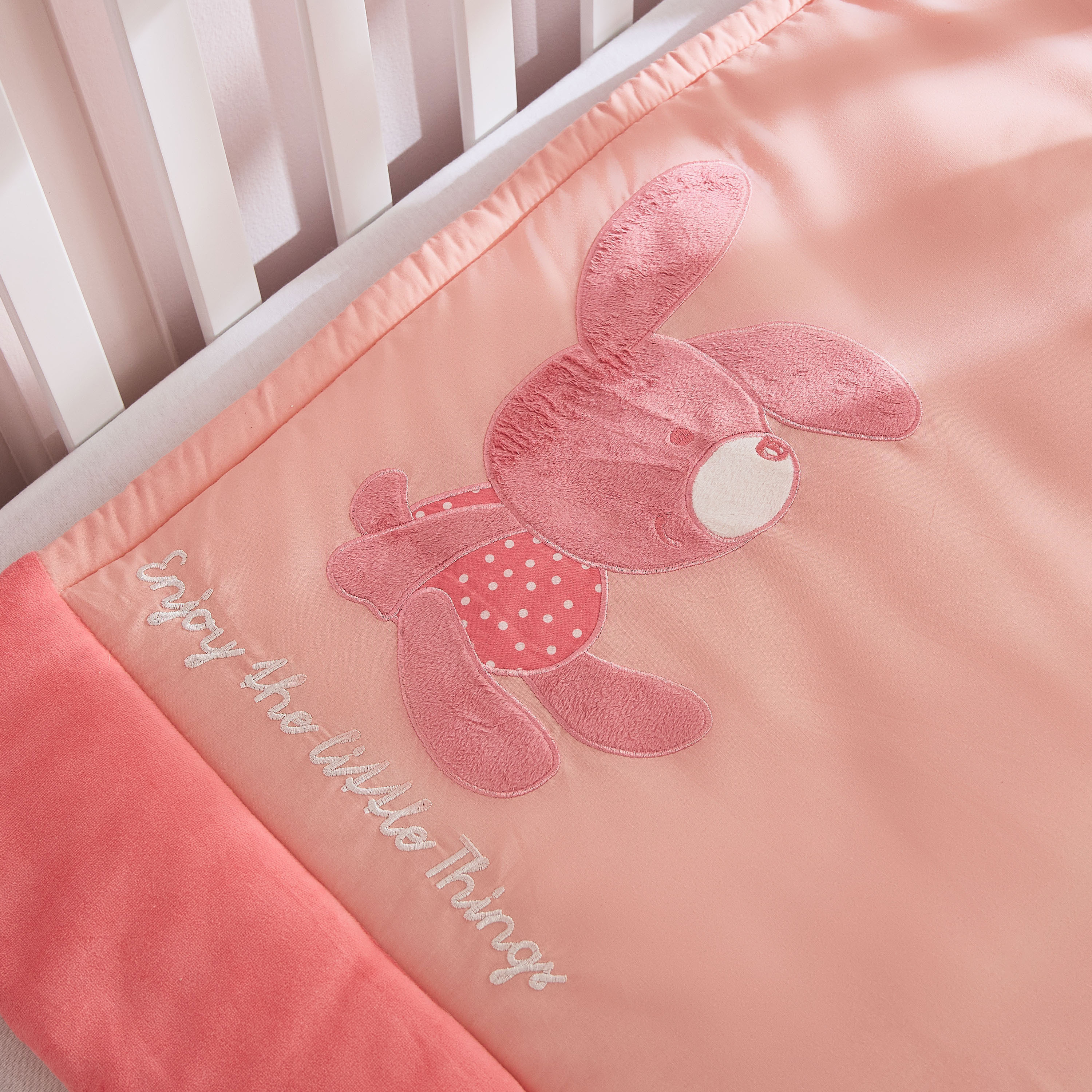 Juniors Bunny Embroidered Comforter - 85x115 cm-baby-nursery-babybedding-image-6