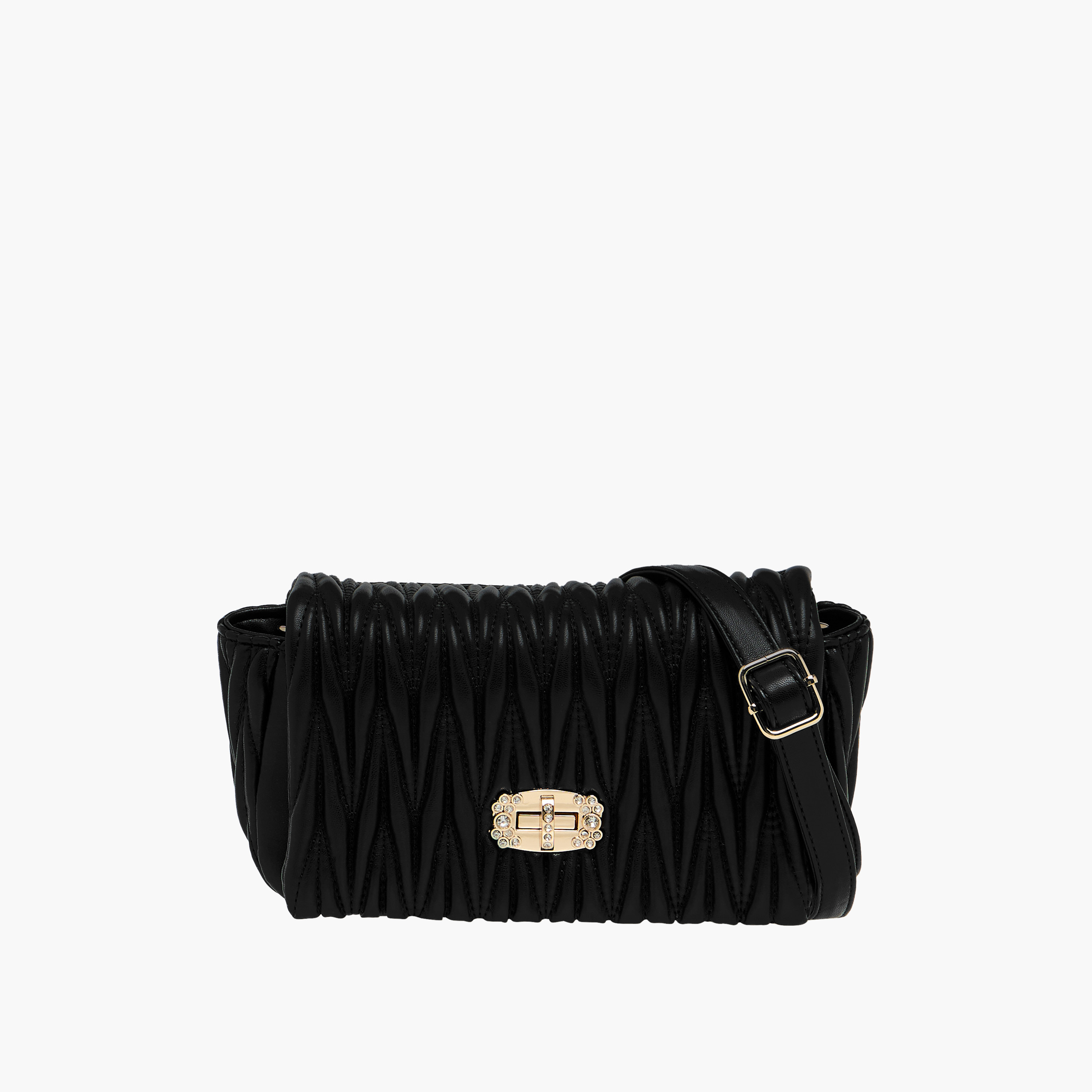 شنطة كروس بودي مبطنة بقفل إغلاق وحزام قابل للتعديل من أدور-women-bagsandwallets-handbags-image-1