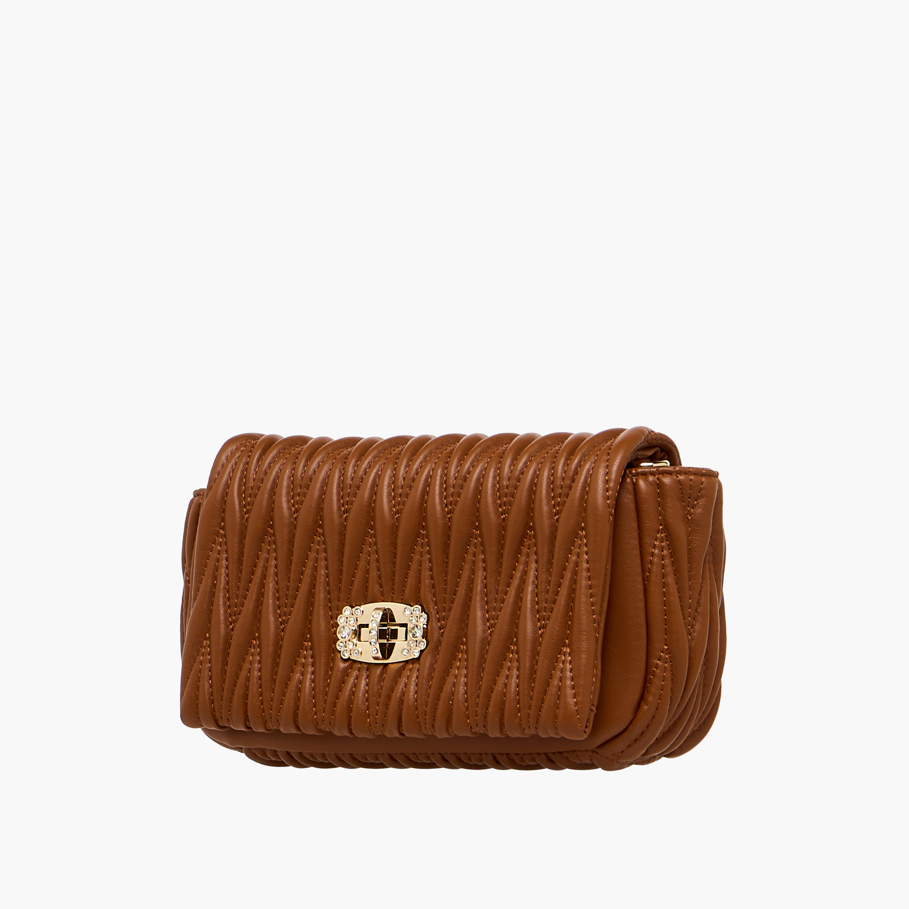 شنطة كروس مبطنة بحزام قابل للفصل وقفل دوّار من أدور-women-bagsandwallets-handbags-image-4