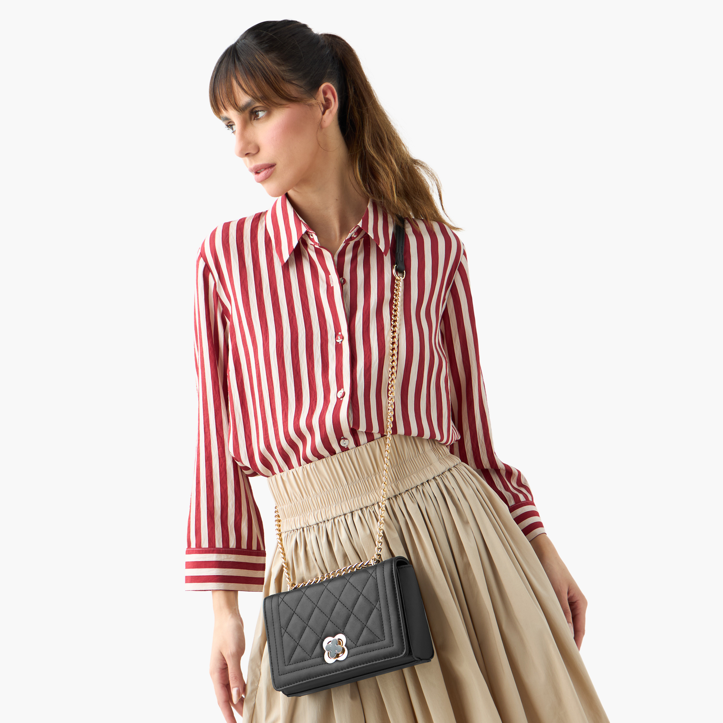 شنطة كروس بودي مبطنة بحزام سلسلة وقفل إغلاق دوار من أدور-women-bagsandwallets-handbags-image-2