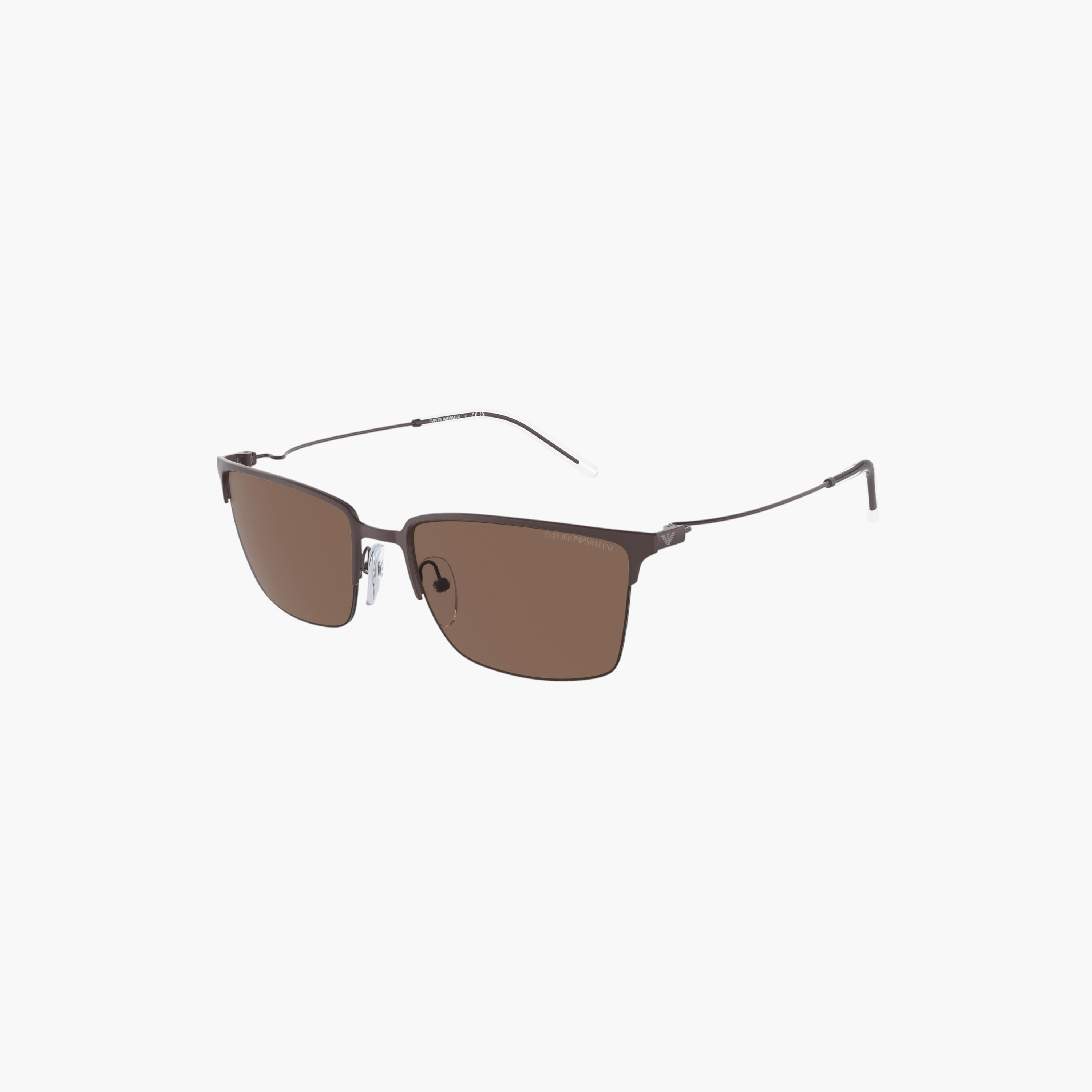 EMPORIO ARMANI Tinted Full Rim Wayfarer Sunglasses with Nose Pad-men-sunglasses-image-1
