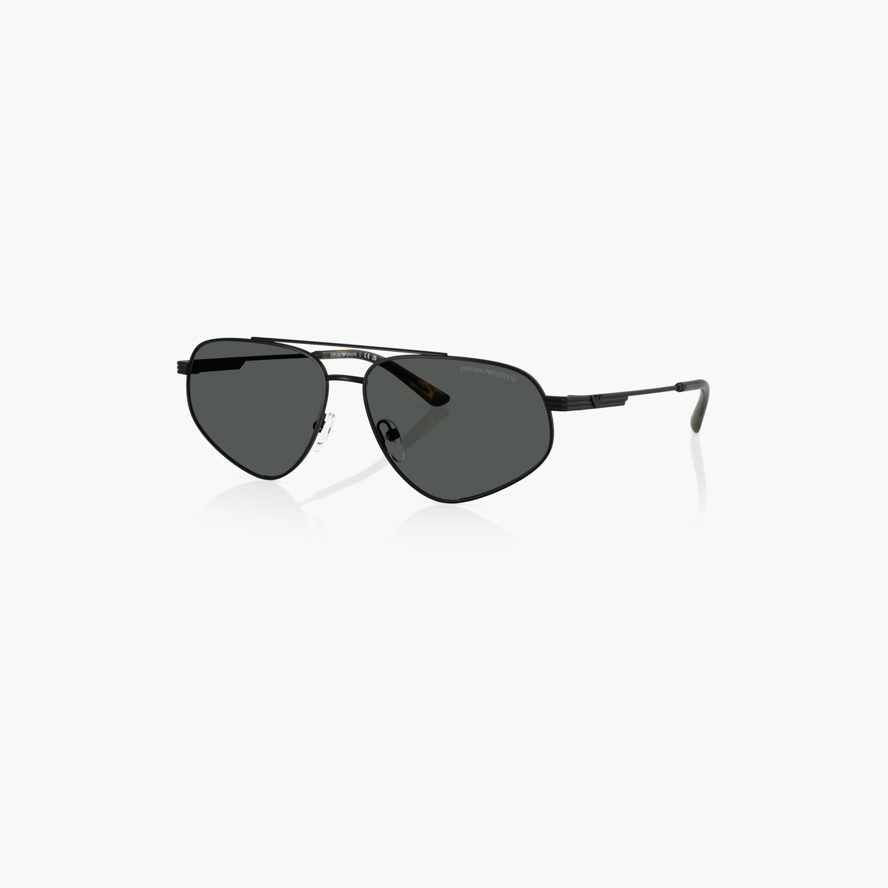 EMPORIO ARMANI Tinted Full Rim Aviator Sunglasses with Nose Pad-men-sunglasses-image-1