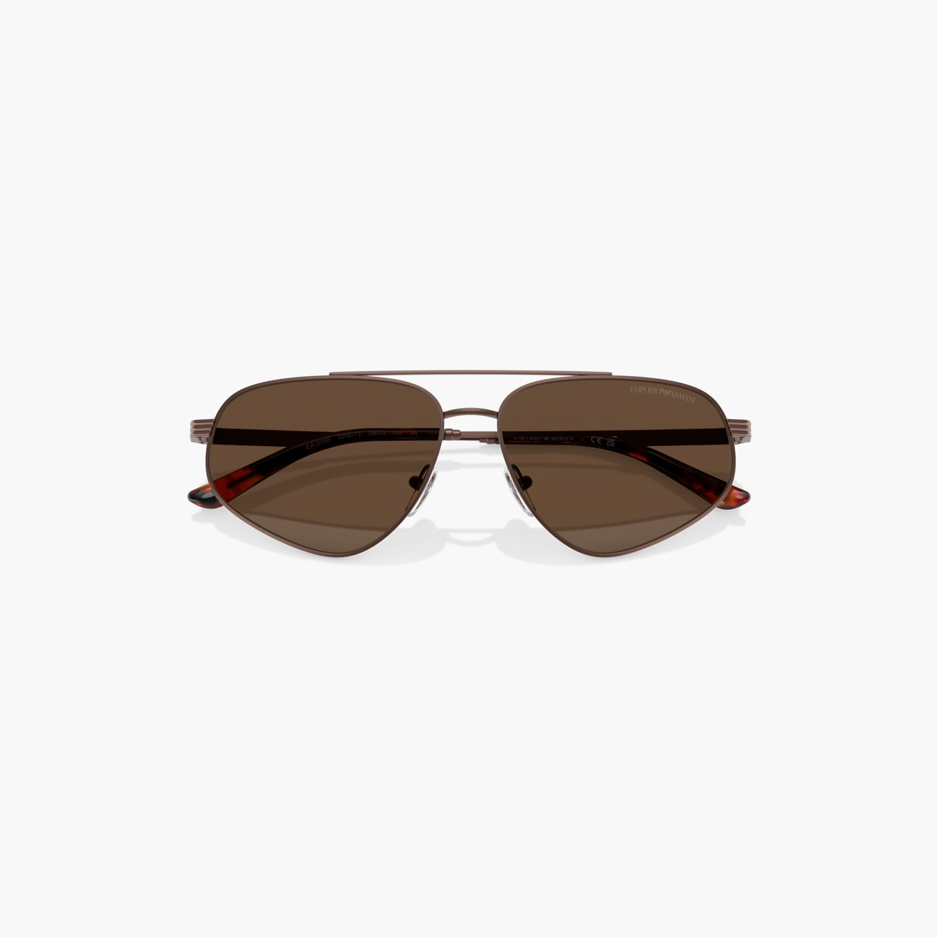 EMPORIO ARMANI Tinted Full Rim Aviator Sunglasses with Nose Pad-men-sunglasses-image-2