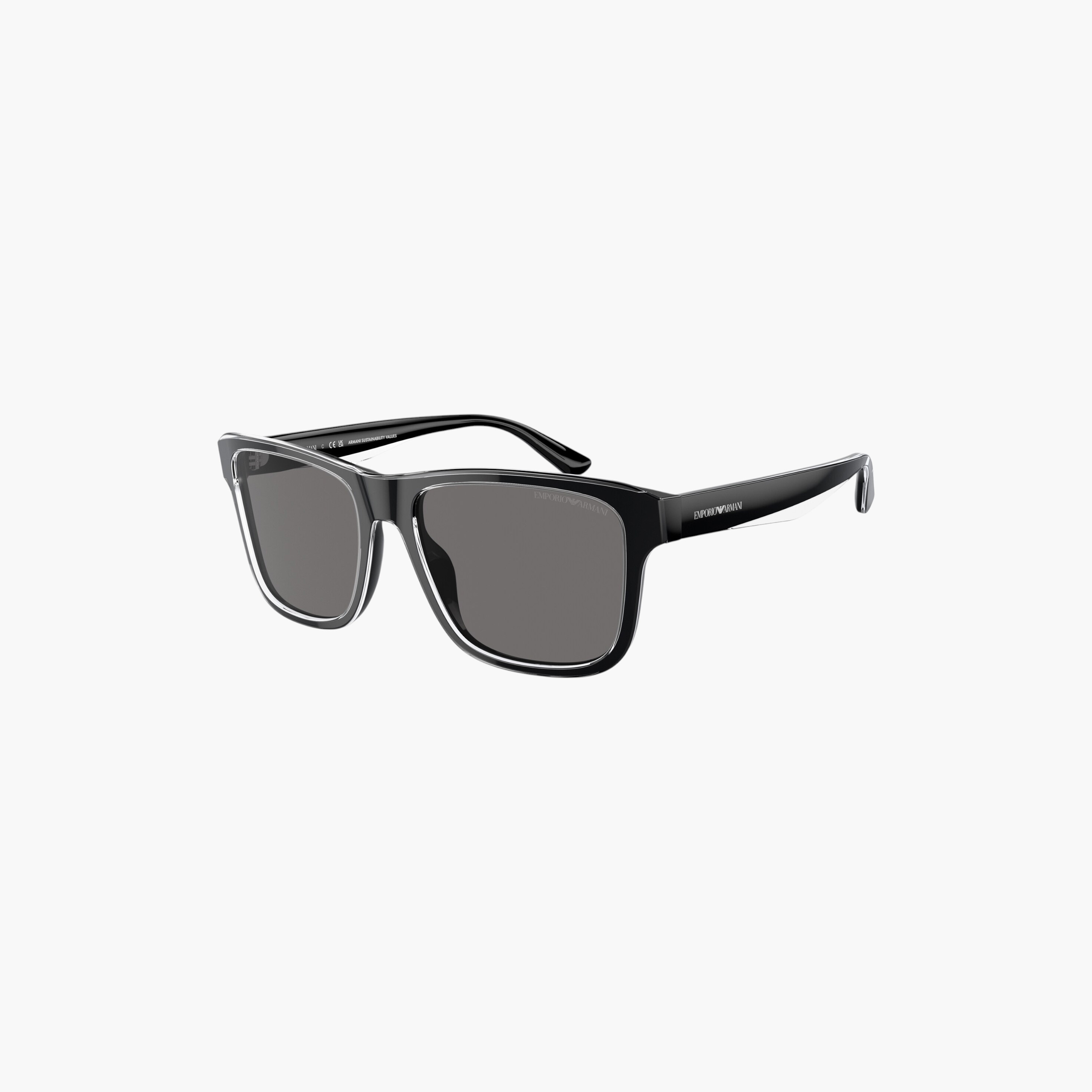 نظارة شمسية وايفارير ملونة بإطار كامل من إمبوريو أرماني-men-sunglasses-image-1