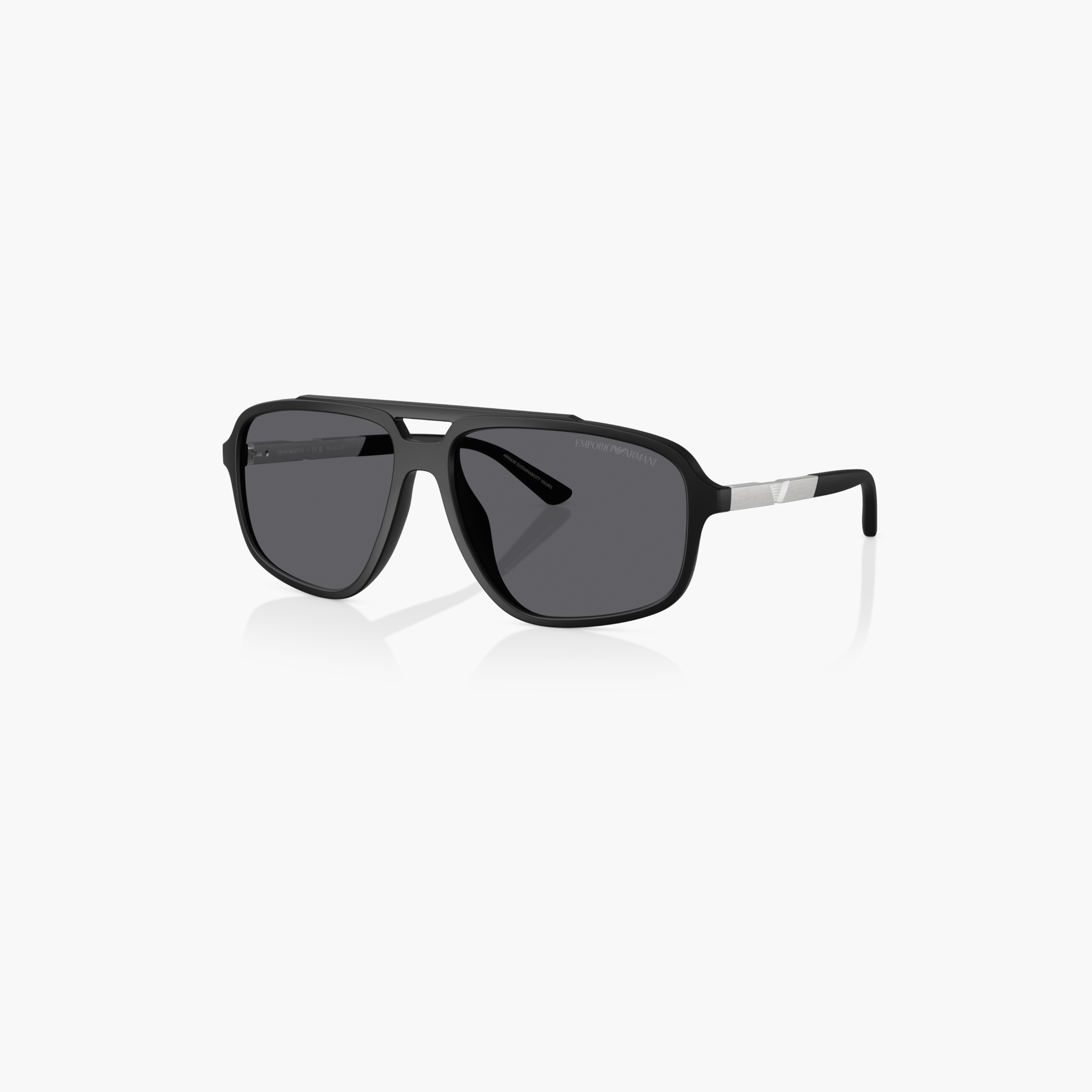 نظارة شمسية أفياتور ملونة بإطار كامل من إمبوريو أرماني-men-sunglasses-image-1