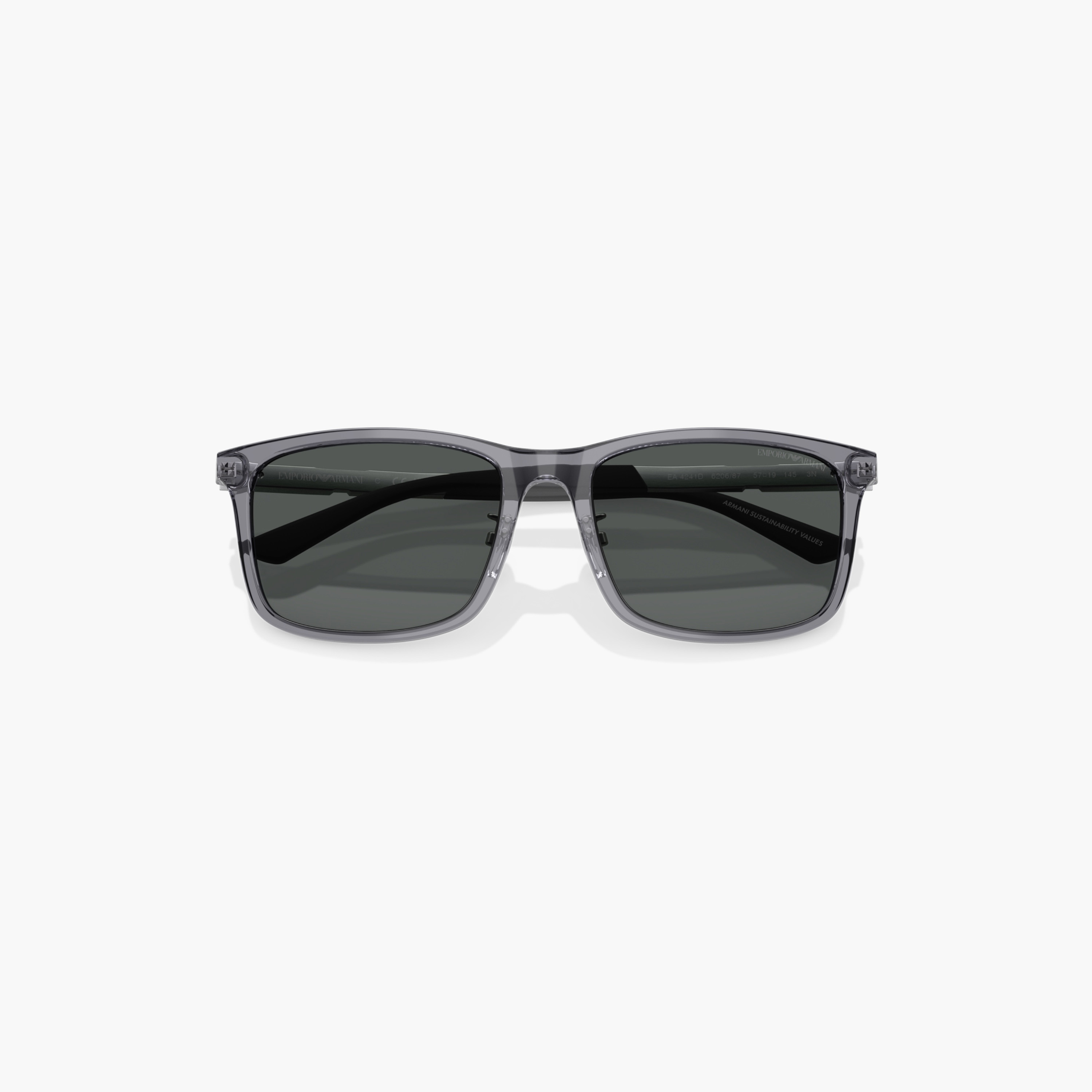 نظارة شمسية وايفارير ملونة بإطار كامل ووسادات أنف من إمبوريو أرماني-men-sunglasses-image-2