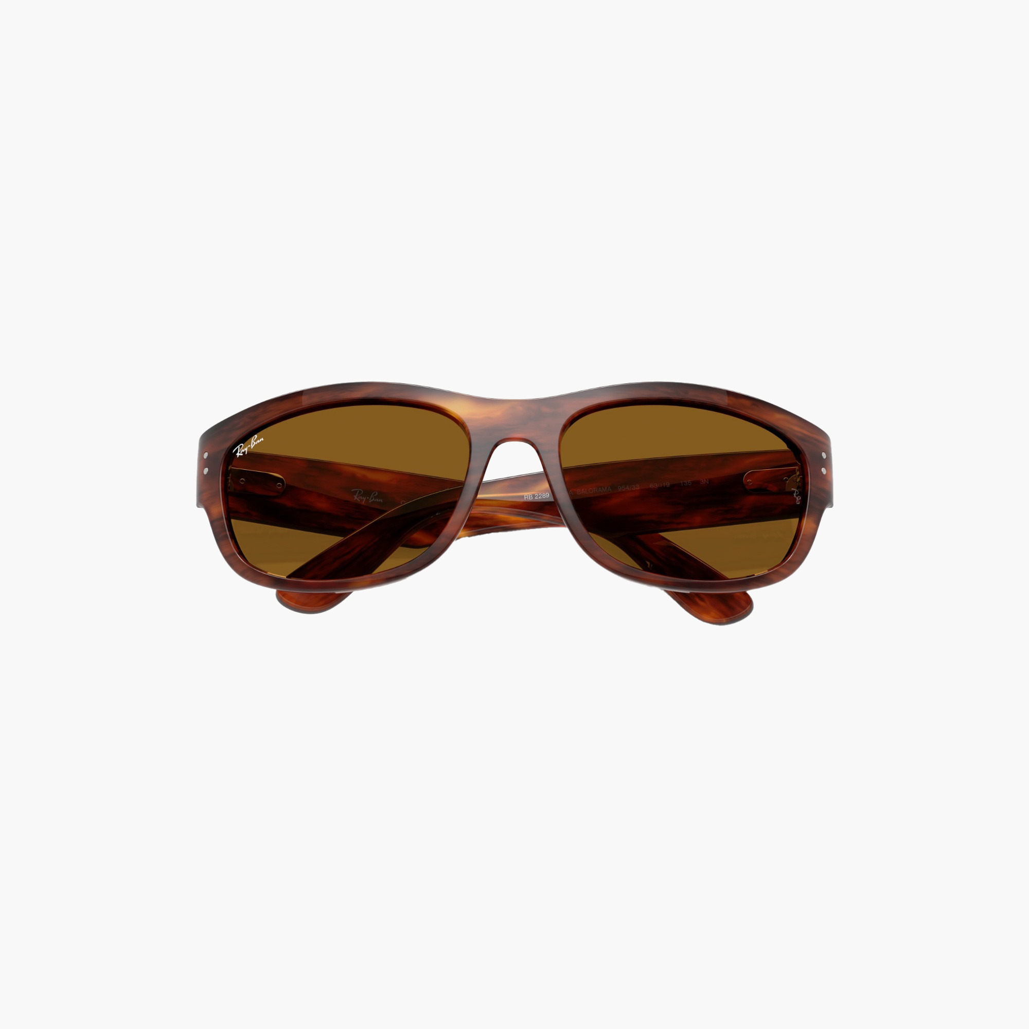 Ray-Ban Striped Havana Sunglasses UV Protection Brown Lens-men-sunglasses-image-6