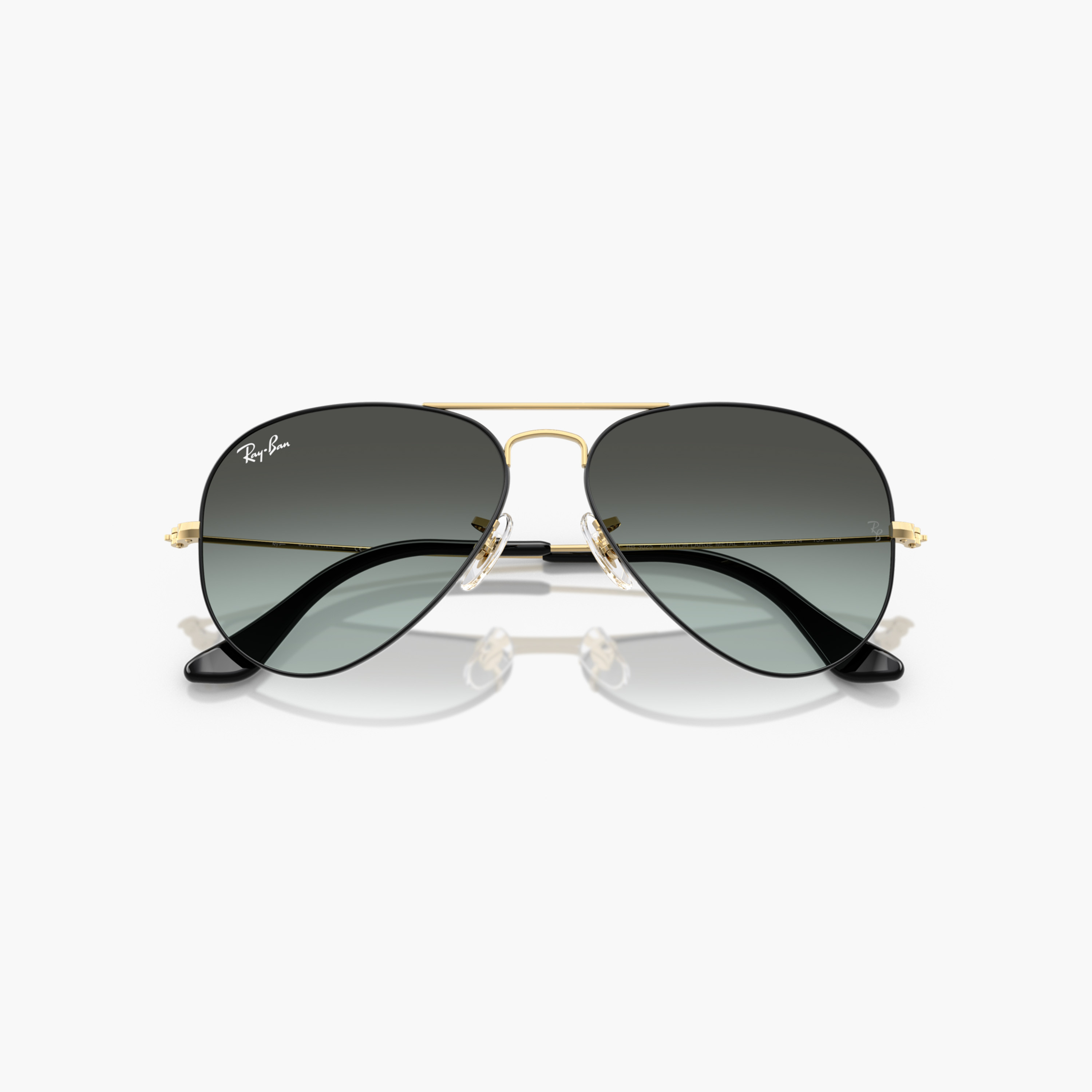 Ray-Ban Black on Arista Full Rim Aviator Sunglasses with Nose Pad-men-sunglasses-image-2