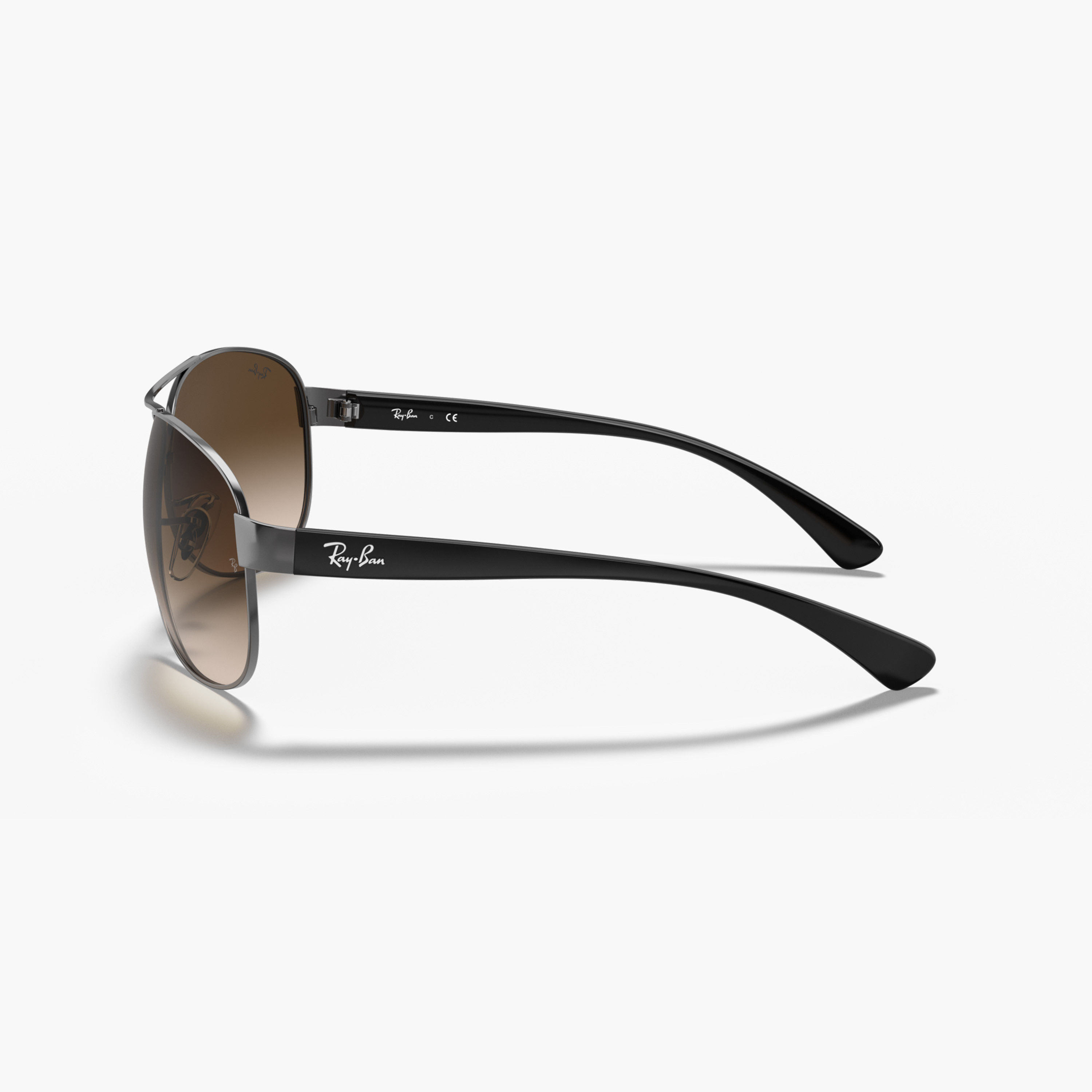 Ray-Ban Gunmetal Full Rim Aviator Sunglasses with Nose Pad-men-sunglasses-image-2