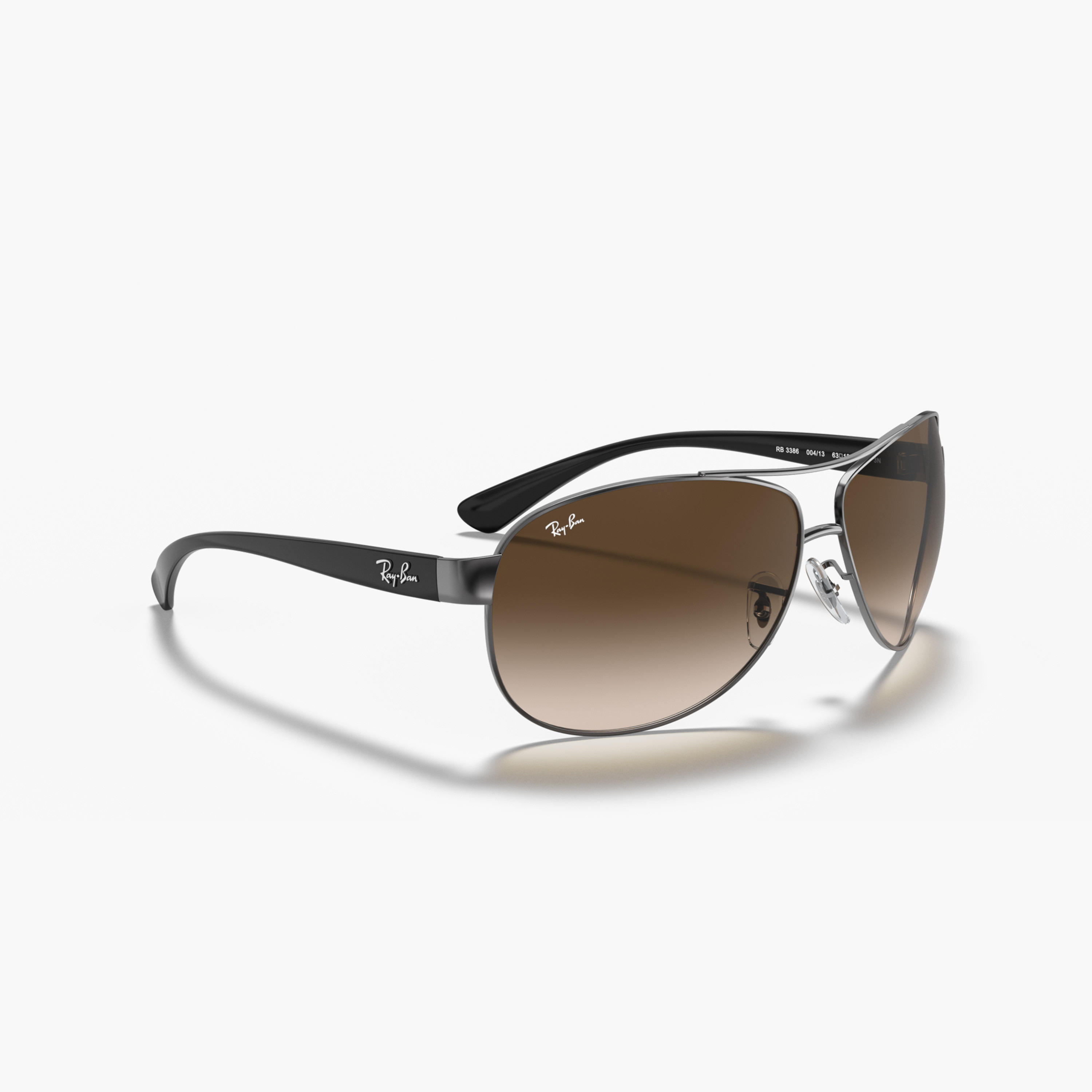 Ray-Ban Gunmetal Full Rim Aviator Sunglasses with Nose Pad-men-sunglasses-image-3