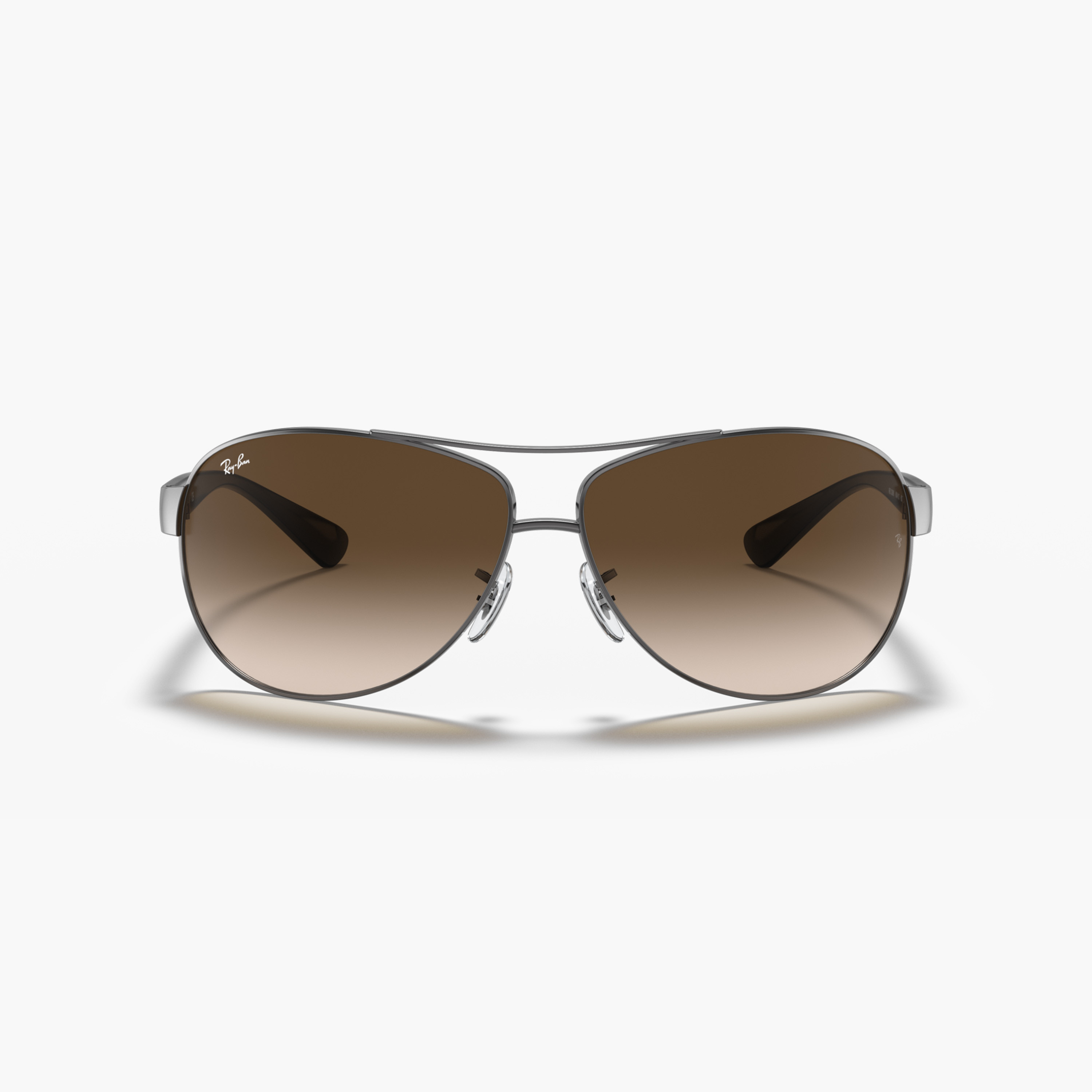 Ray-Ban Gunmetal Full Rim Aviator Sunglasses with Nose Pad-men-sunglasses-image-4