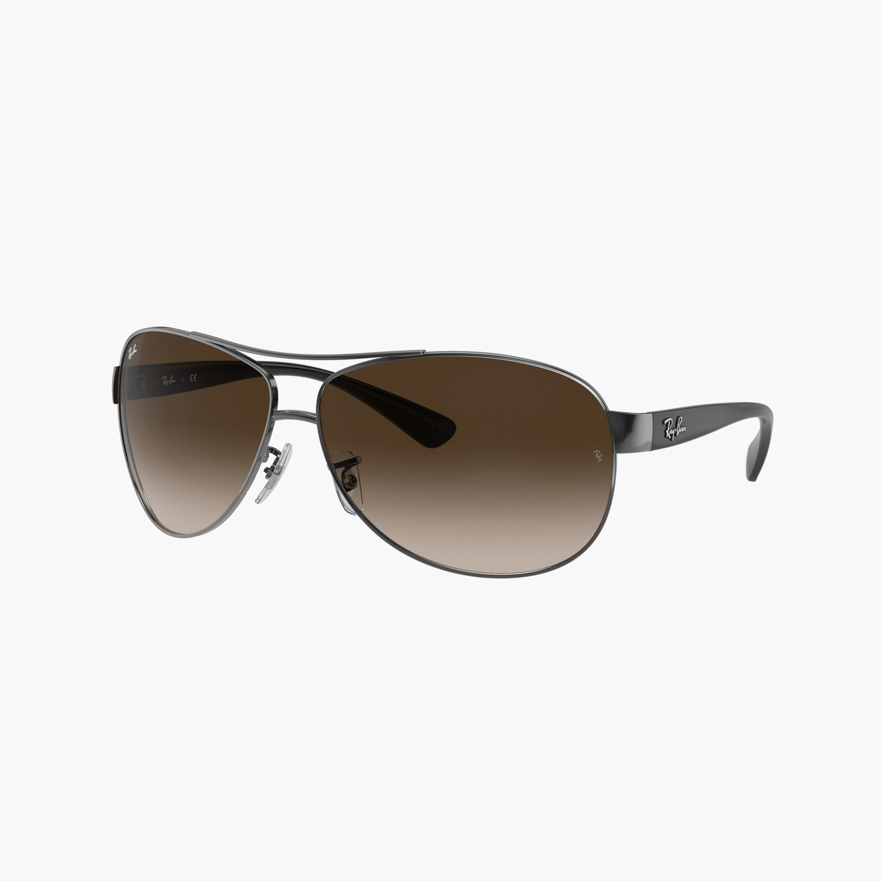 Ray-Ban Gunmetal Full Rim Aviator Sunglasses with Nose Pad-men-sunglasses-image-5