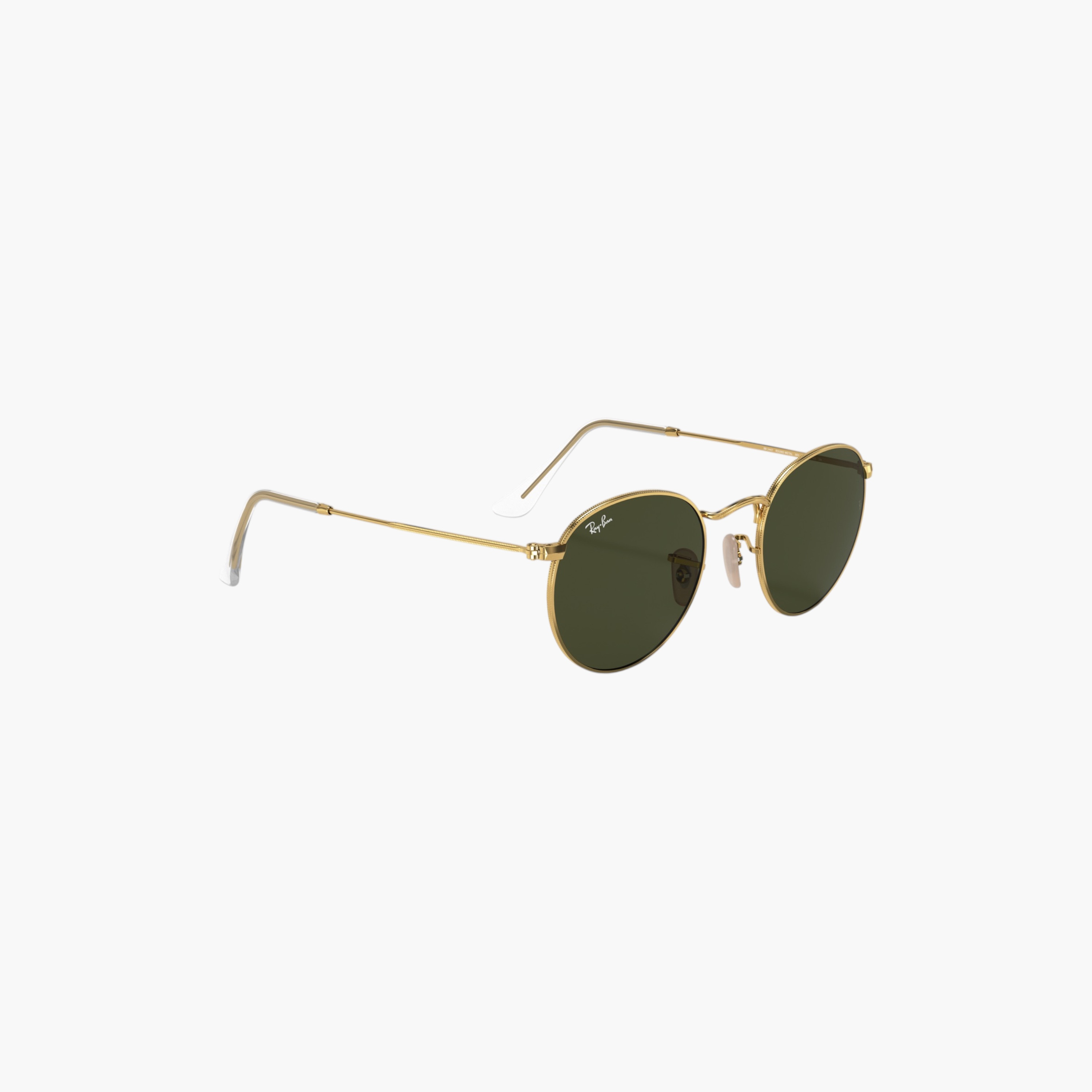 Ray-Ban Men Round Green Lens Sunglasses-men-sunglasses-image-3