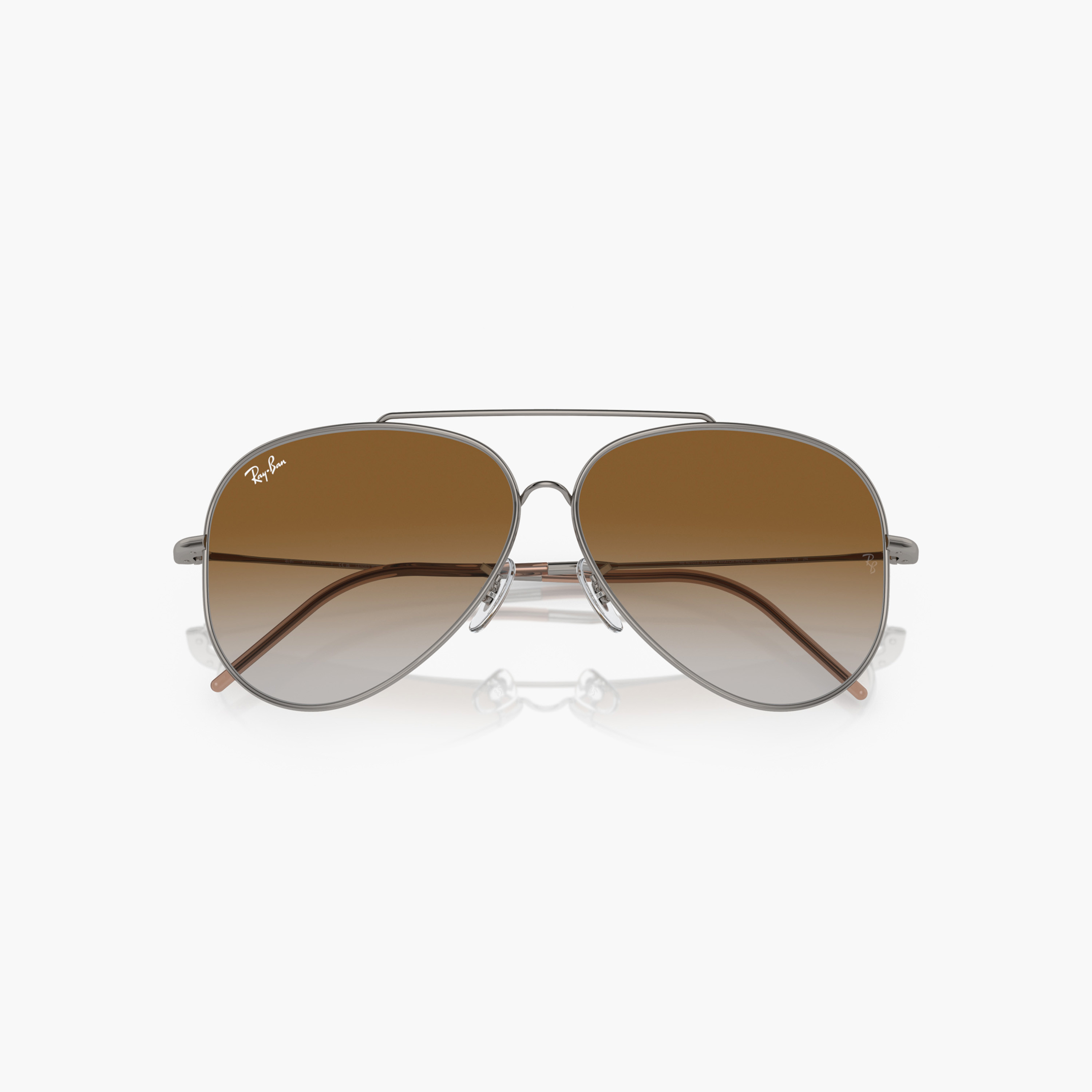 Ray-Ban Full Rim Tinted Lens Aviator Sunglasses with Nose Pads-men-sunglasses-image-1