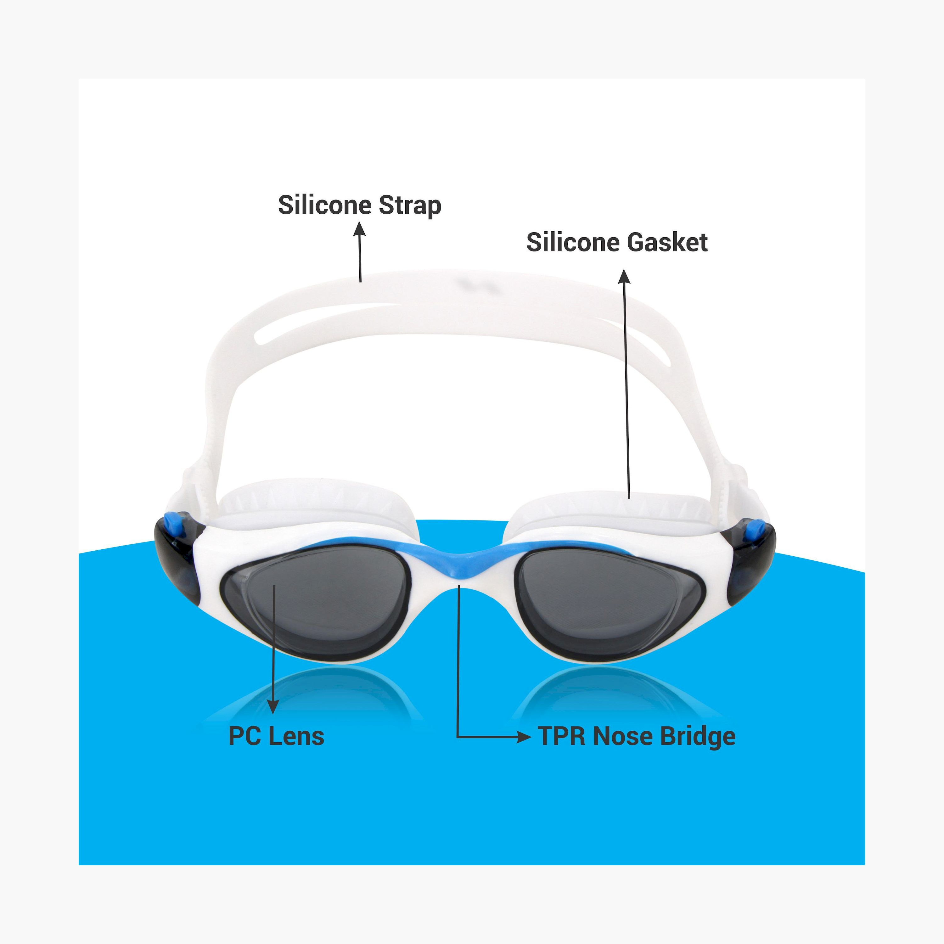 Nivia Unisex White Swim Goggles-sports-gear-swimming-women-image-4