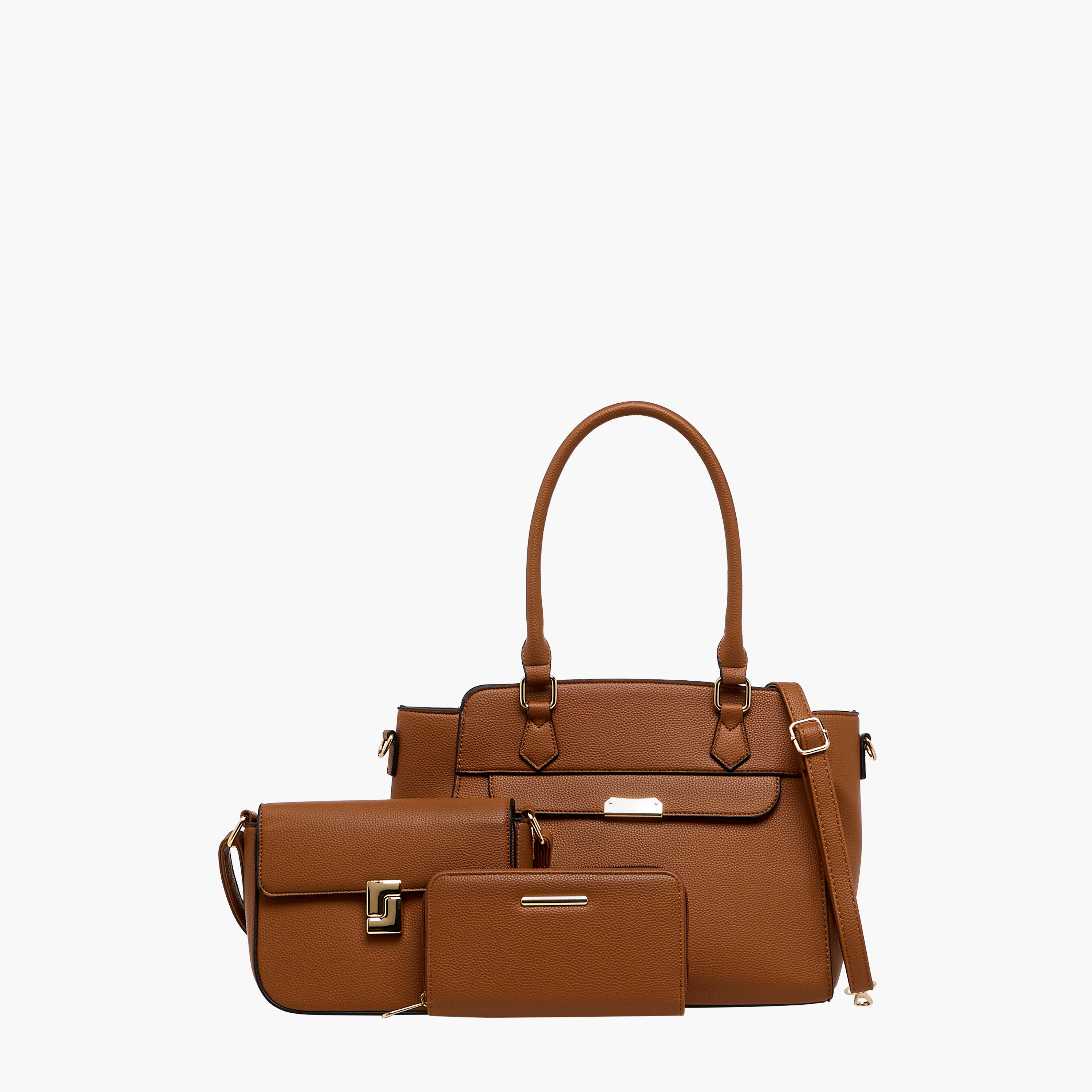 طقم شنطة 3 قطع بارزة الملمس من ساشا-women-bagsandwallets-handbags-image-1