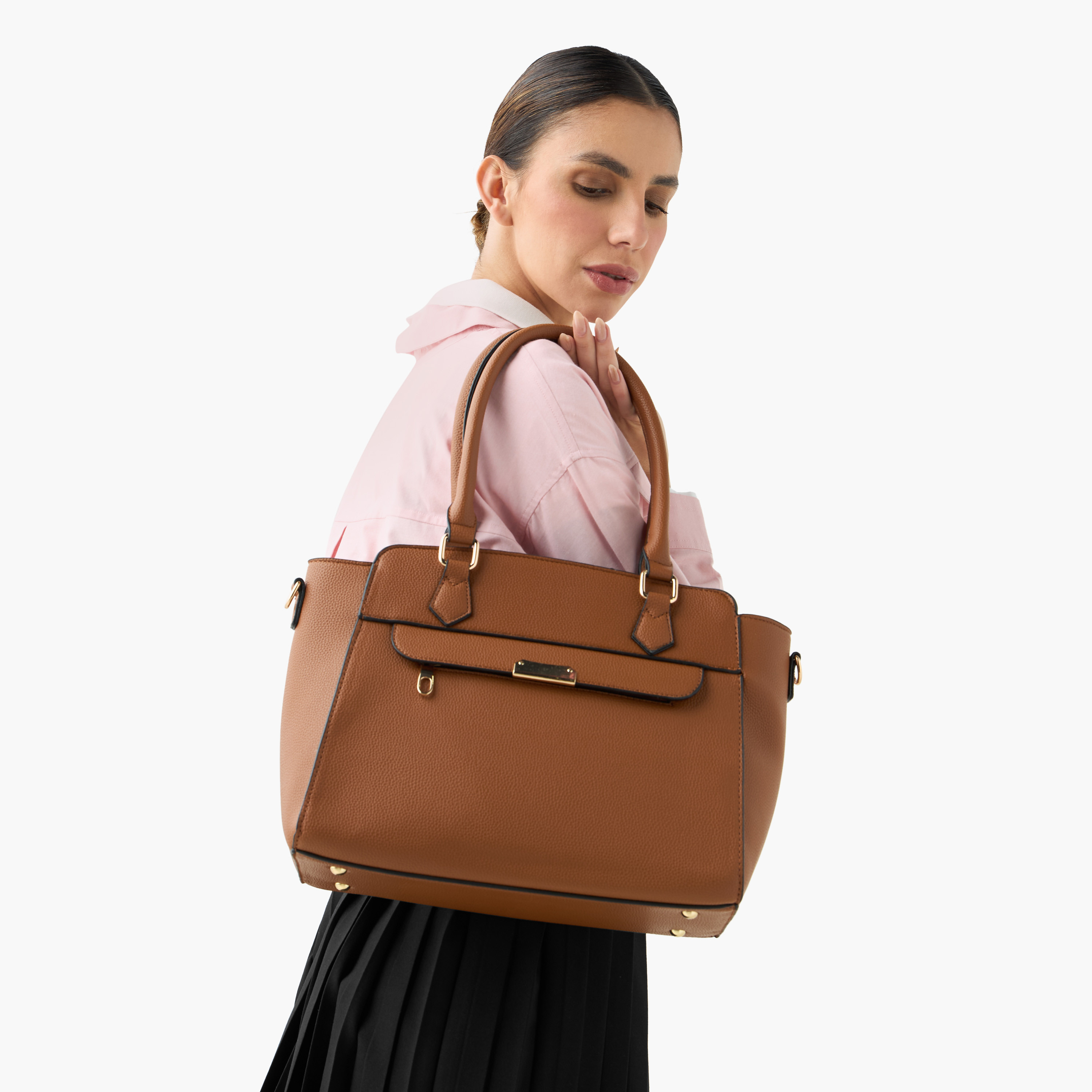 طقم شنطة 3 قطع بارزة الملمس من ساشا-women-bagsandwallets-handbags-image-4