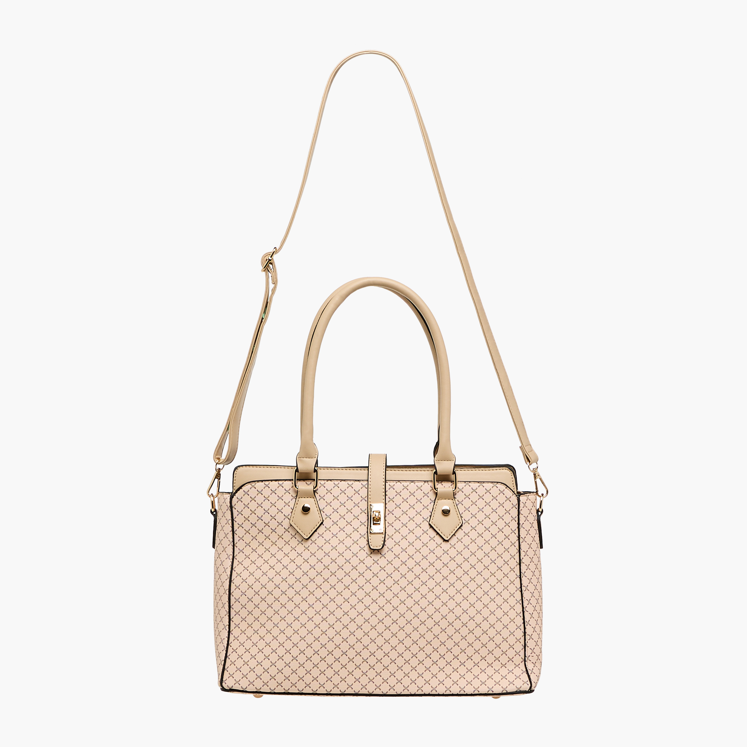 شنطة توت بحزام قابل للفصل وطبعات مع محفظة من ساشا-women-bagsandwallets-handbags-image-3