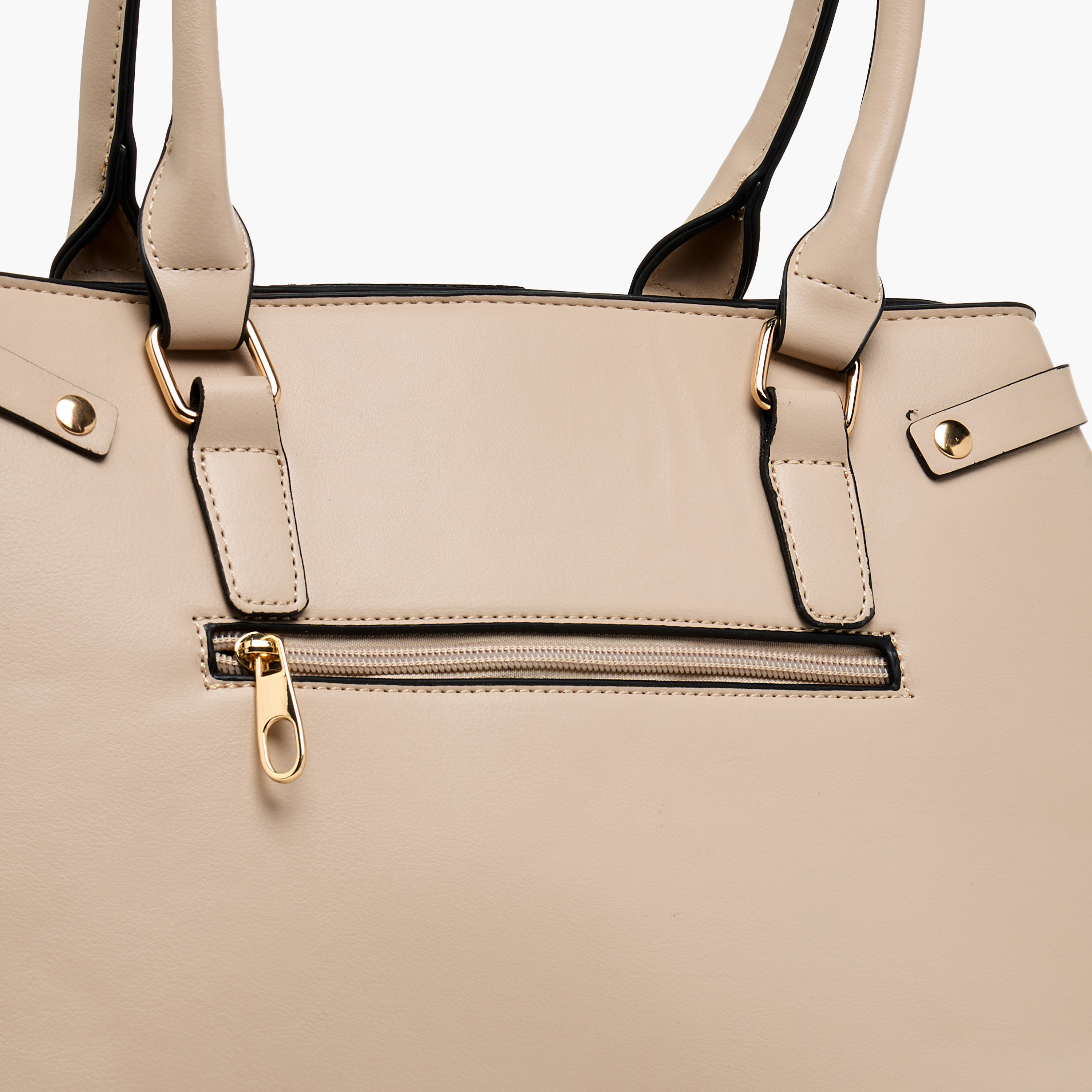 شنطة توت منقوشة بحزام قابل للتعديل وبسحاب إغلاق من ساشا-women-bagsandwallets-handbags-image-6