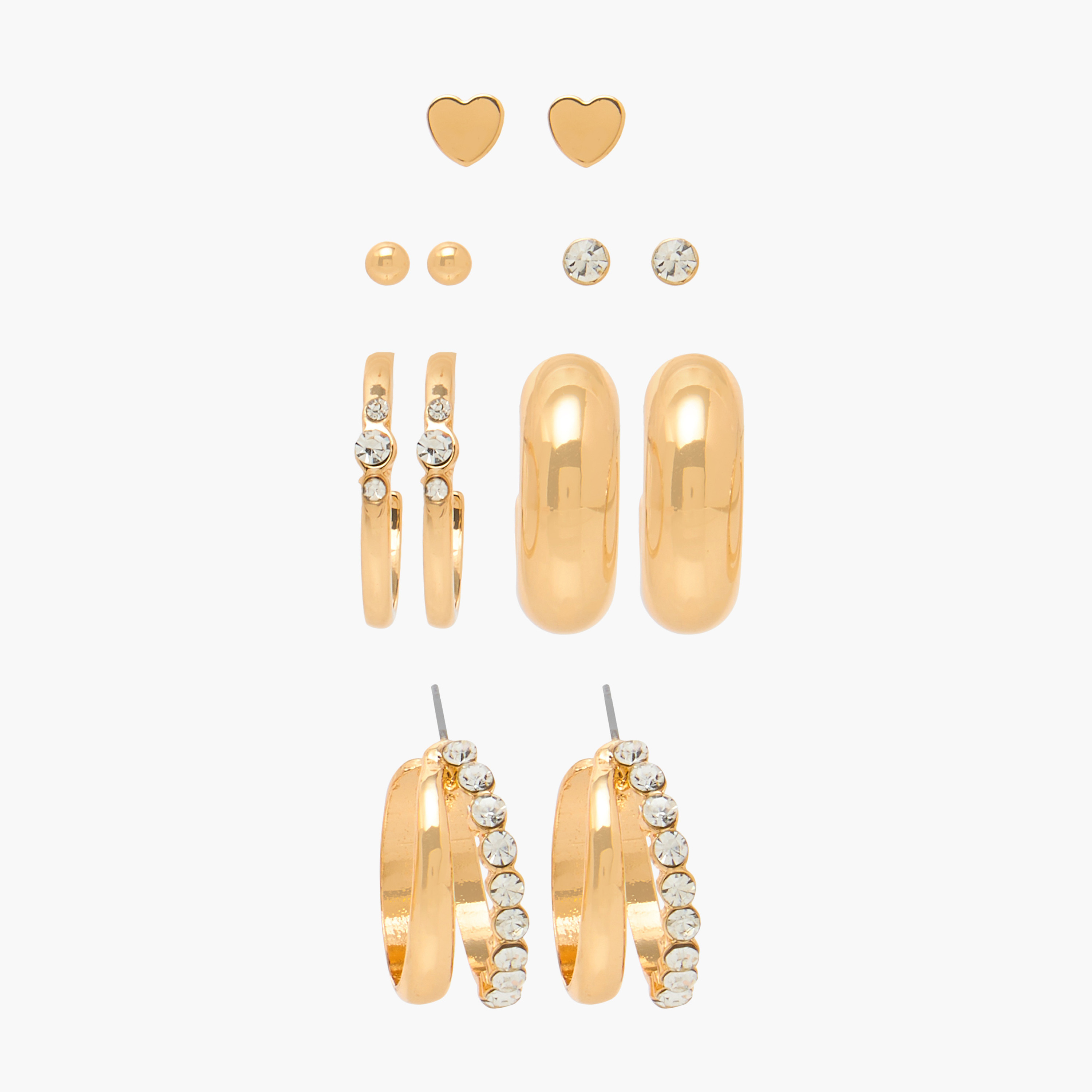 Assorted Earrings with Pushback Closure - Set of 6-women-watchesandjewellery-jewellery-earrings-image-1