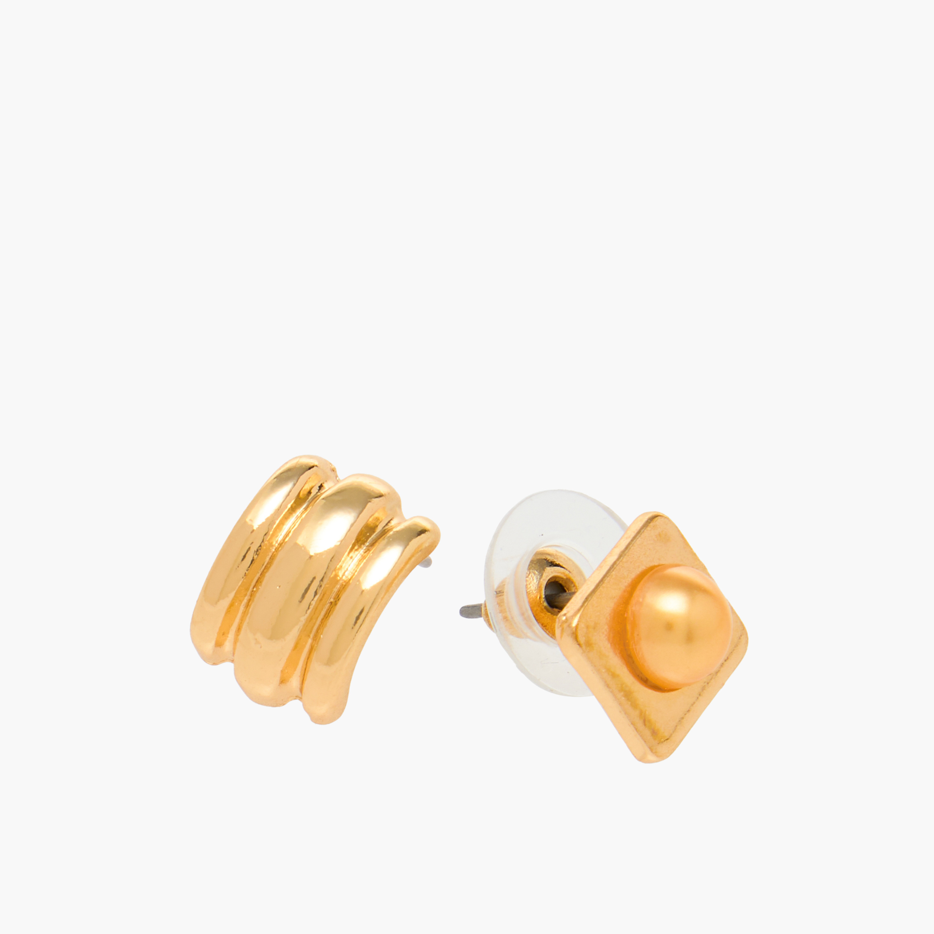 Assorted Metallic Earrings with Pushback Closure - Set of 6-women-watchesandjewellery-jewellery-earrings-image-4
